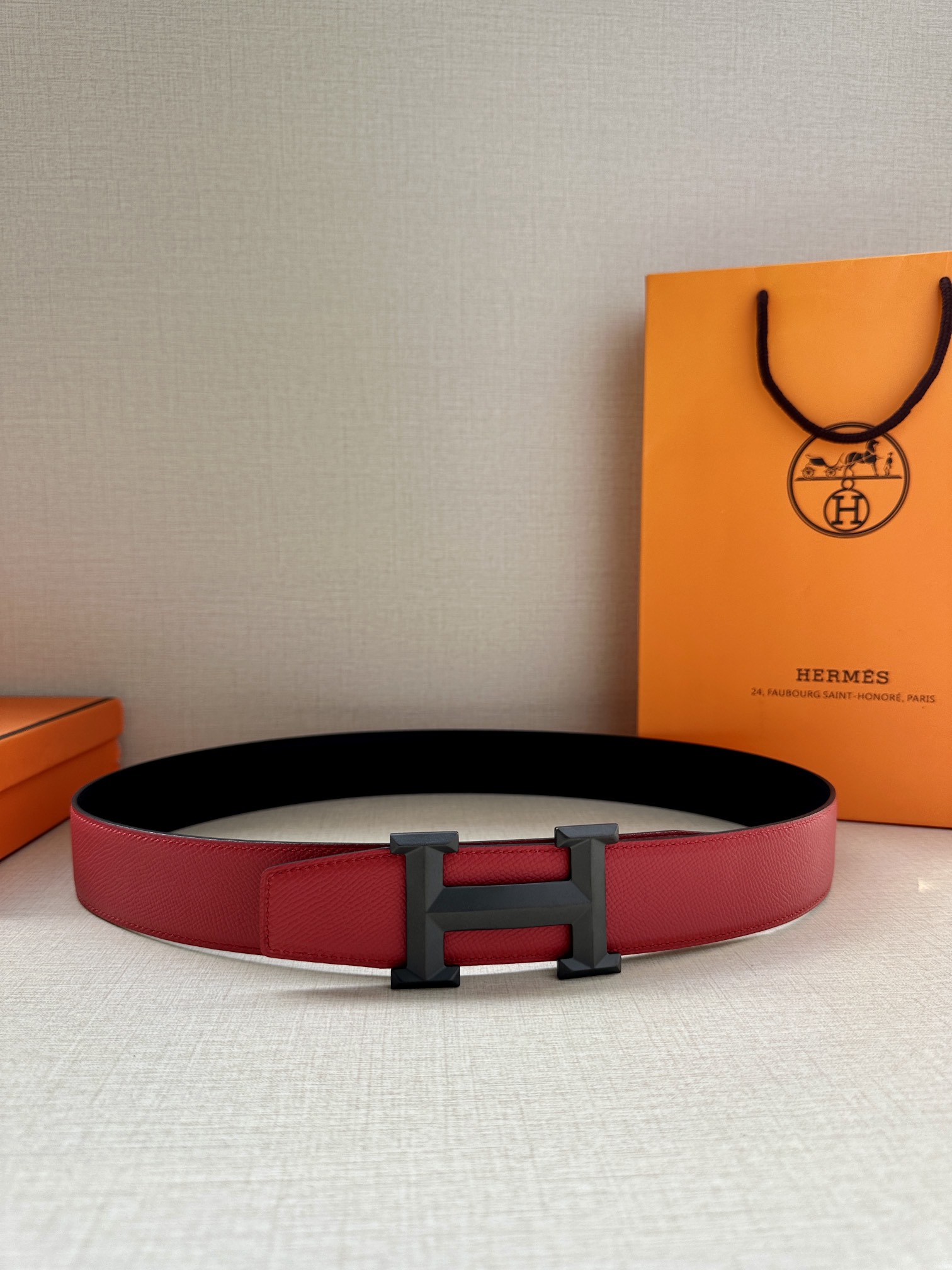 Hermes.爱马仕男款3.8cm精
