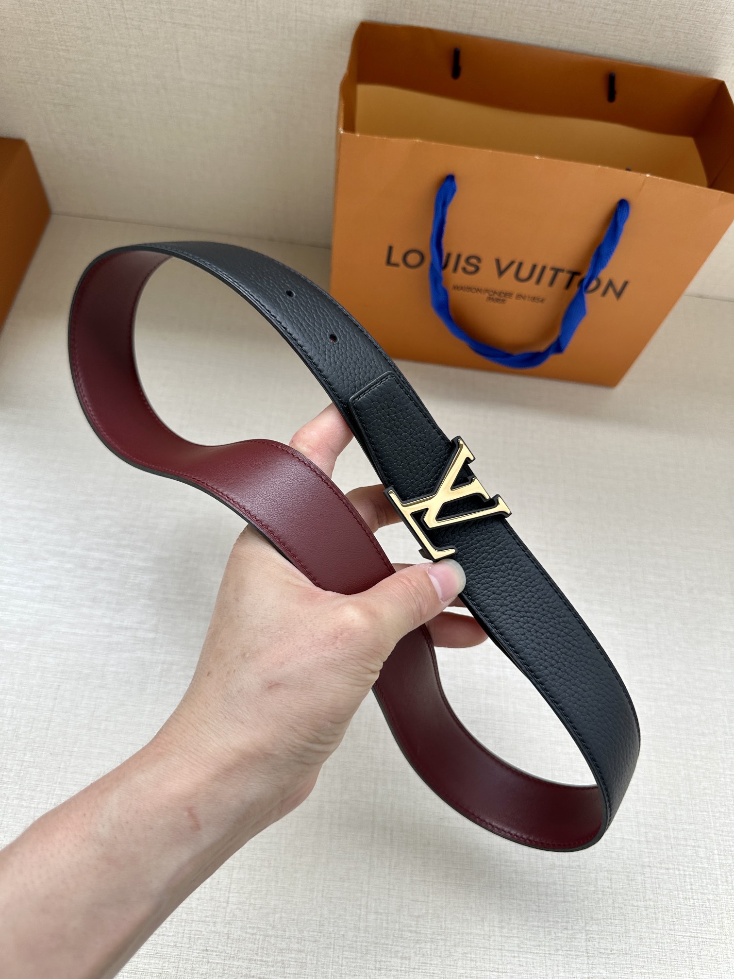 LVHeritage双面腰带3.4宽