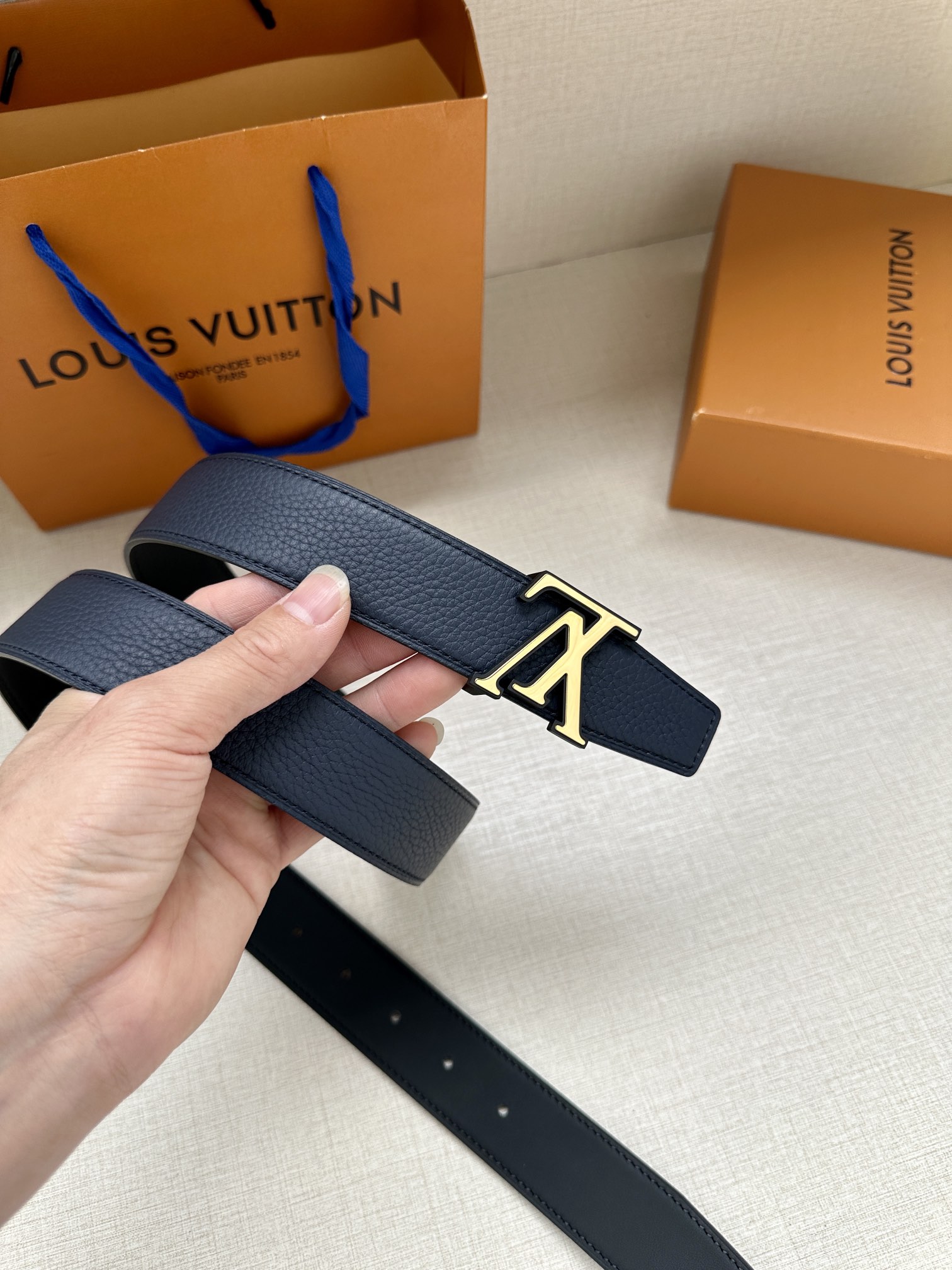 LVHeritage双面腰带3.4宽