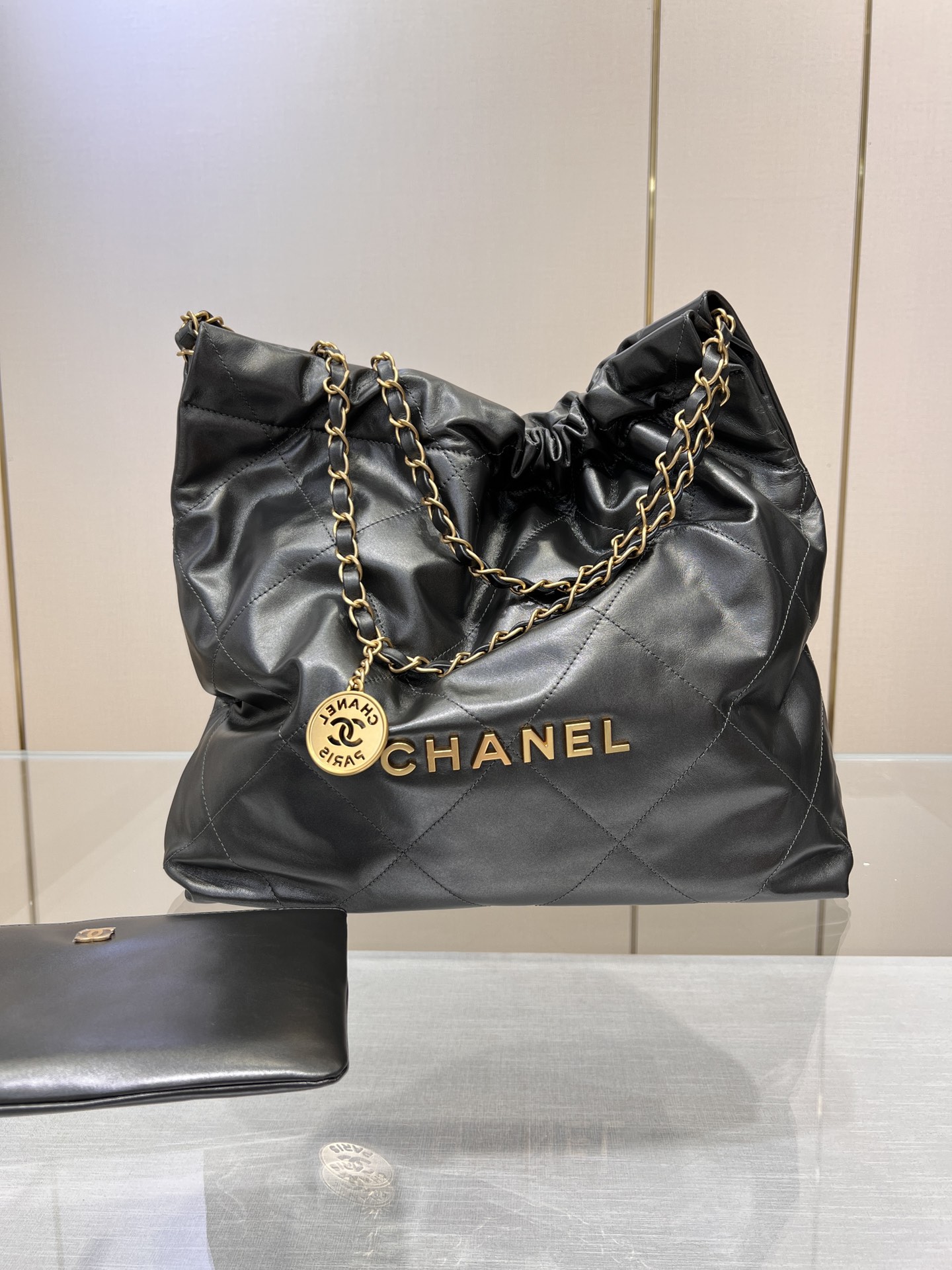 Chanel Replica
 Bags Handbags Grey Openwork Calfskin Cowhide Vintage