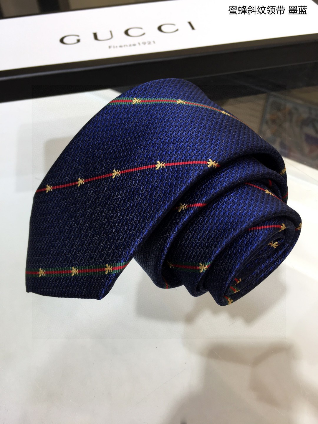 上新G家男士领带系列蜜蜂斜纹领带稀有