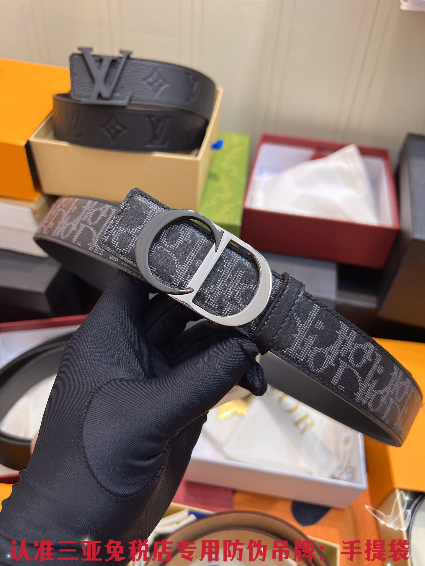 Dior 发货 礼盒 迪奥dior𝟑.𝟓𝐜𝐦宽度 双面 进口头层牛皮单面花 双面可使用