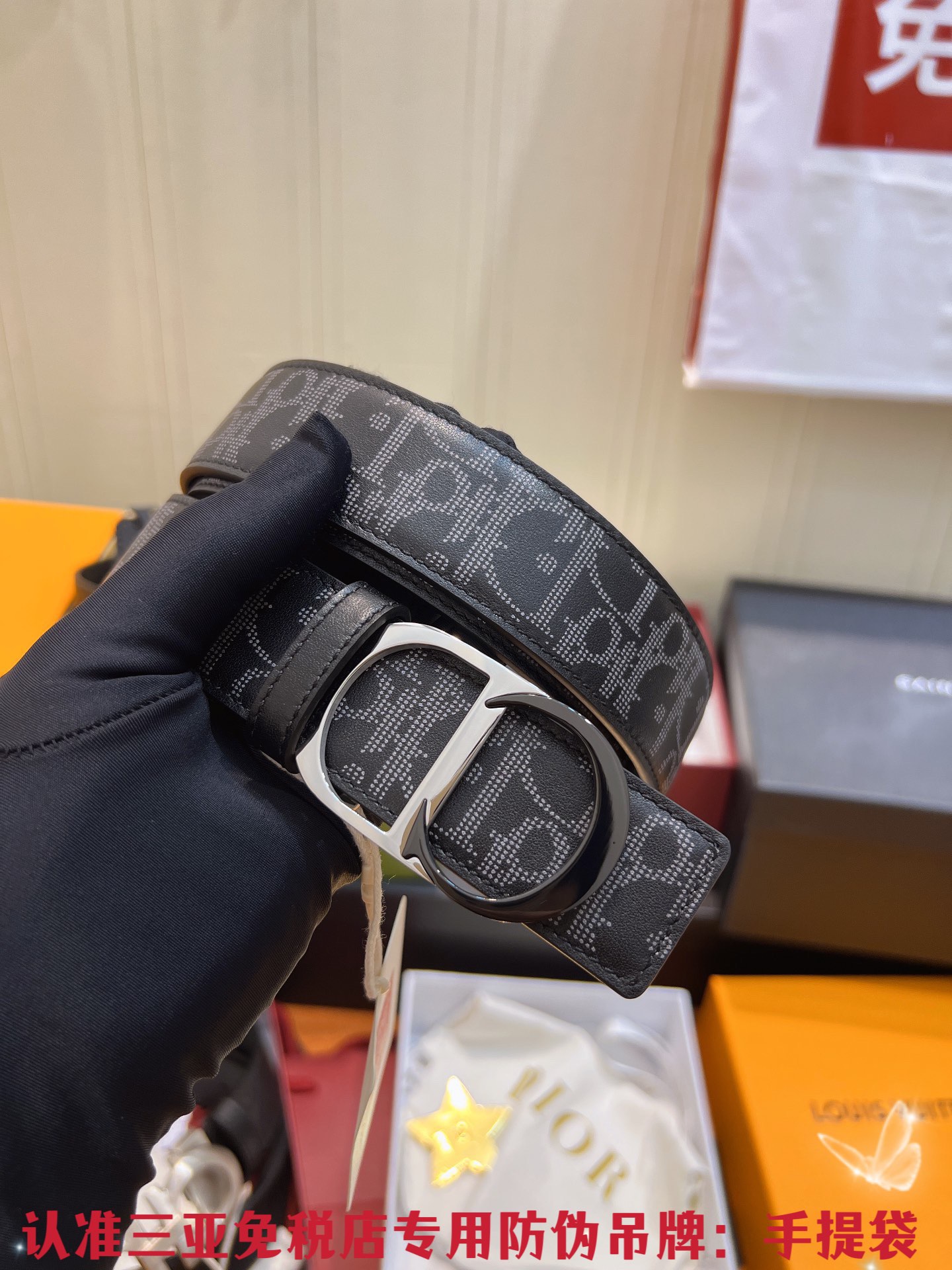 Dior 发货 礼盒 迪奥dior𝟑.𝟓𝐜𝐦宽度 双面 进口头层牛皮单面花 双面可使用