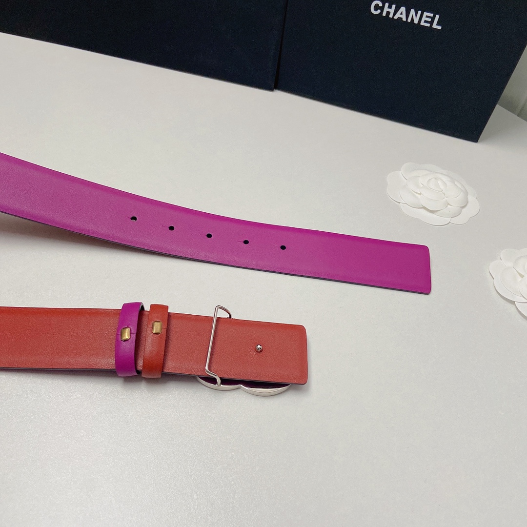 小香4.0Cm双面小牛皮与精品贵金属