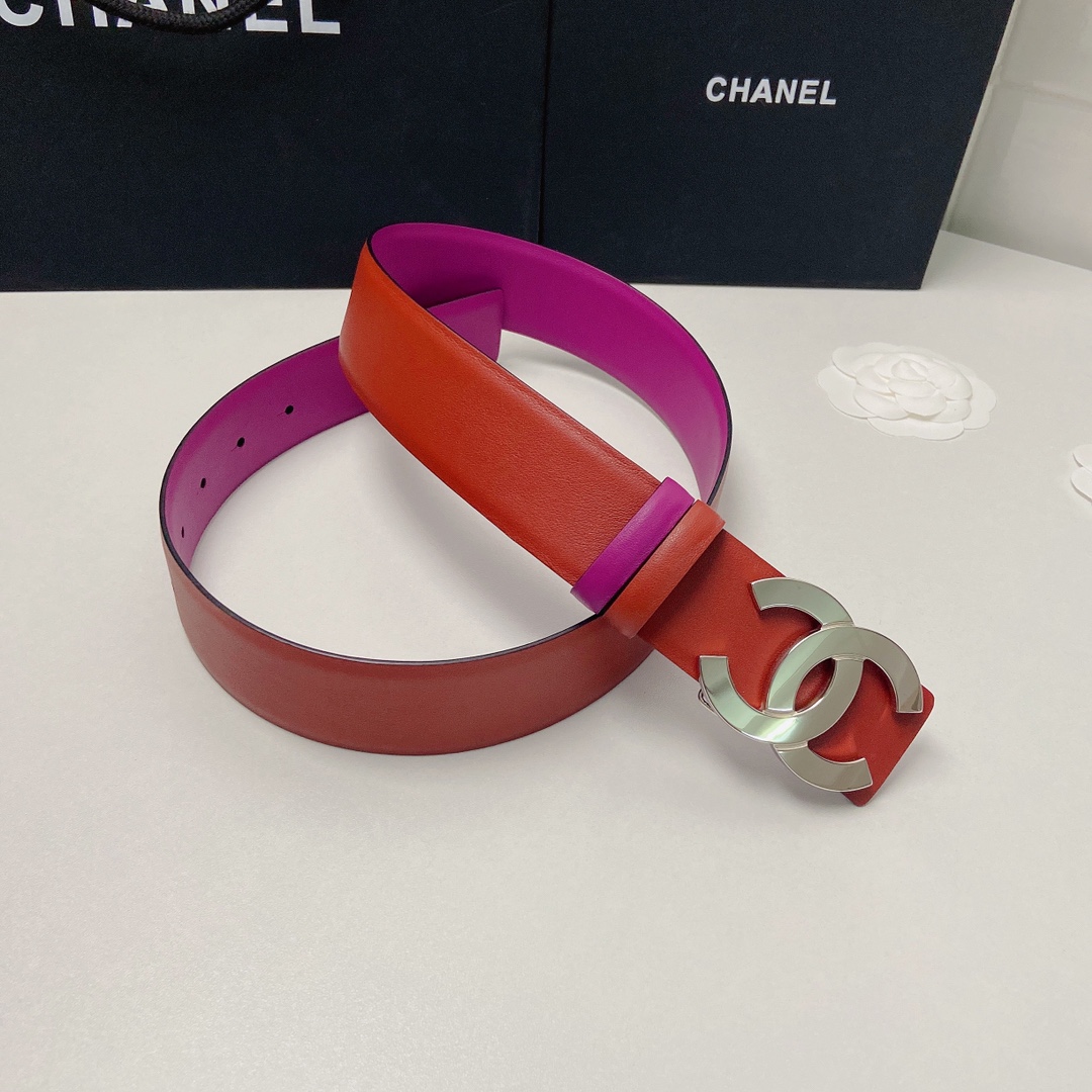 小香4.0Cm双面小牛皮与精品贵金属
