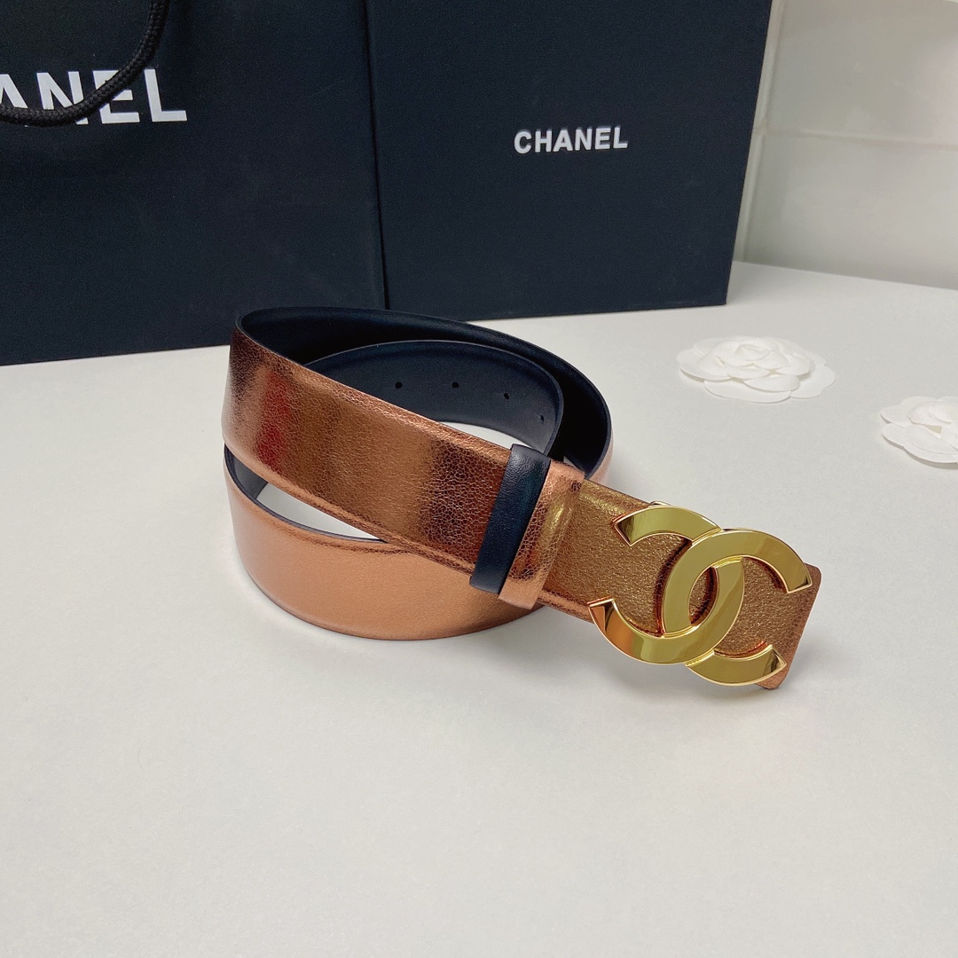 小香4.0Cm双面小牛皮与精品贵金属