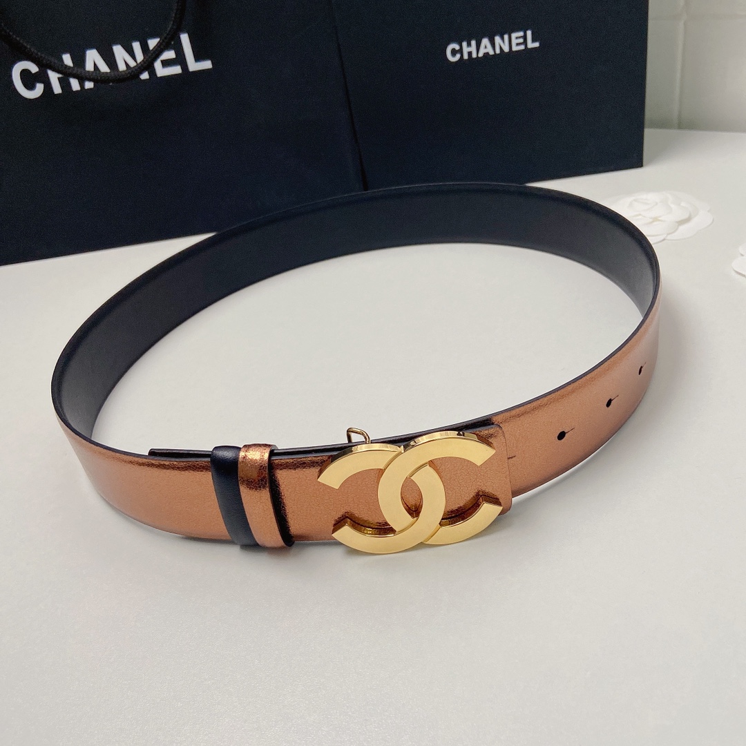 小香4.0Cm双面小牛皮与精品贵金属