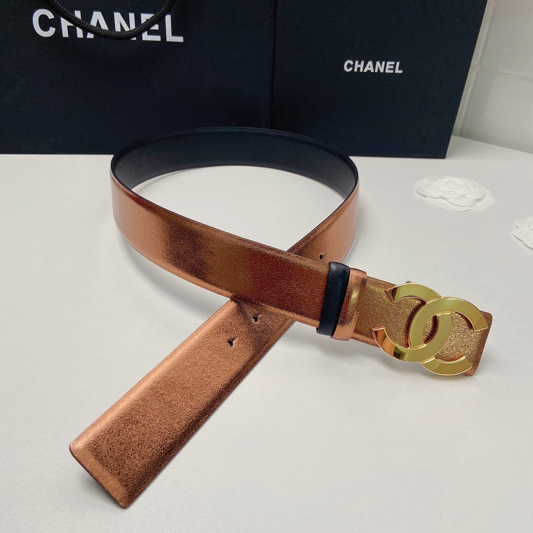 小香4.0Cm双面小牛皮与精品贵金属