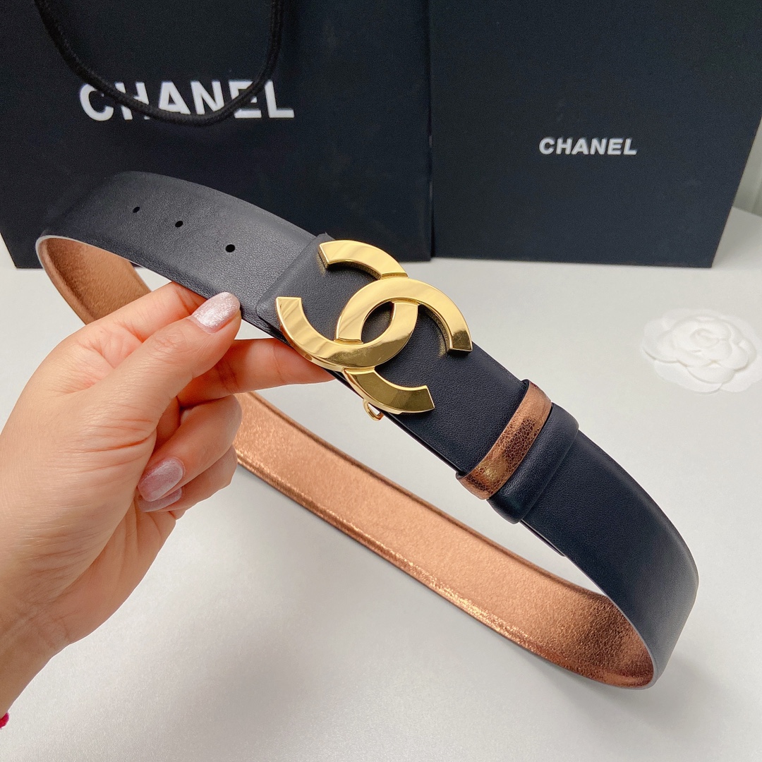 小香4.0Cm双面小牛皮与精品贵金属