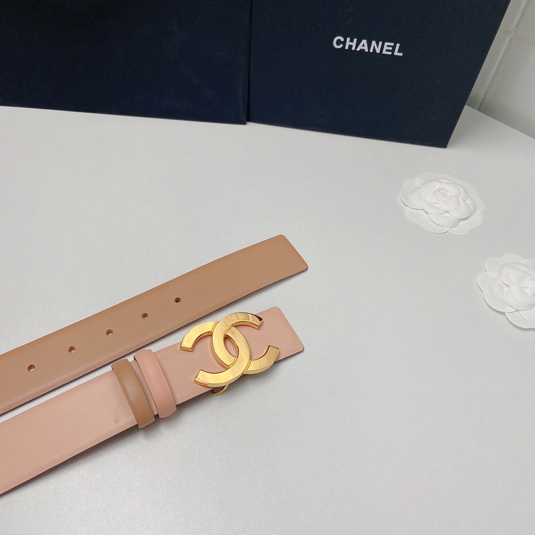 小香4.0Cm双面小牛皮与精品贵金属