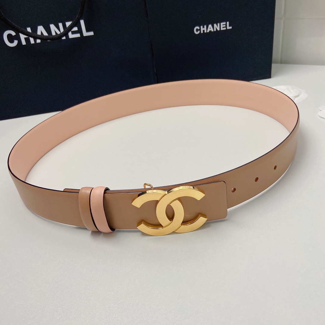 小香4.0Cm双面小牛皮与精品贵金属