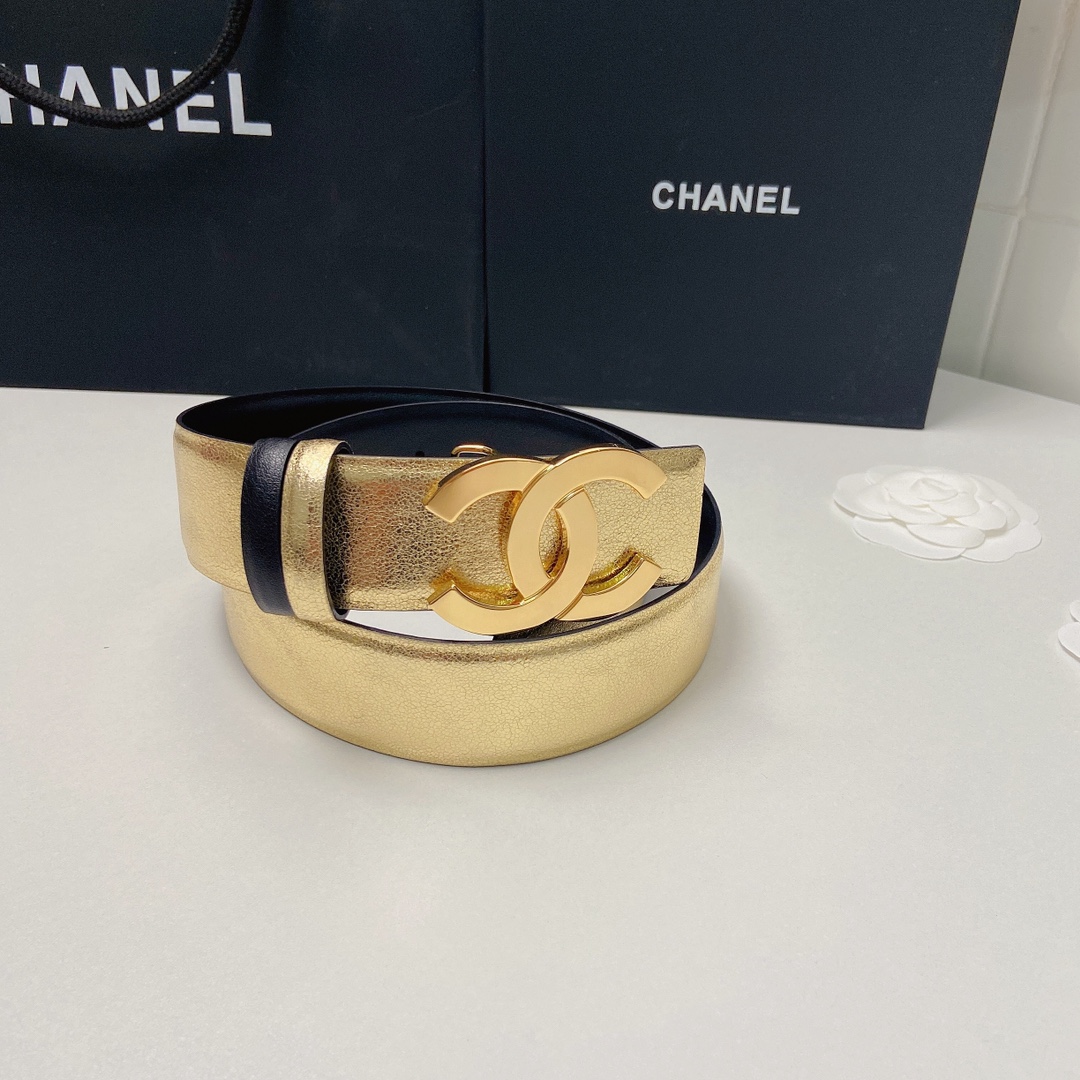 小香4.0Cm双面小牛皮与精品贵金属