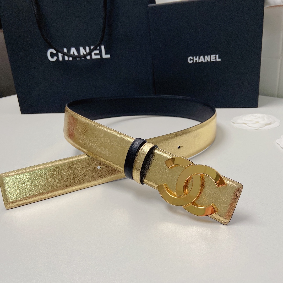 小香4.0Cm双面小牛皮与精品贵金属