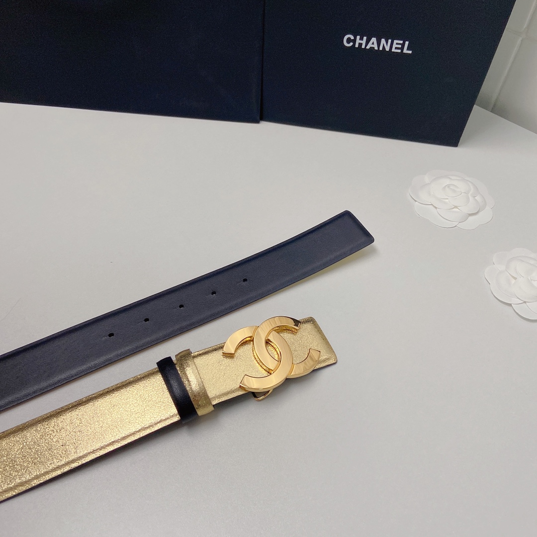 小香4.0Cm双面小牛皮与精品贵金属