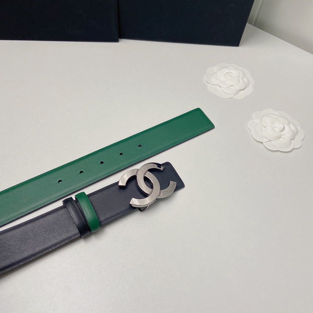 小香4.0Cm双面小牛皮与精品贵金属