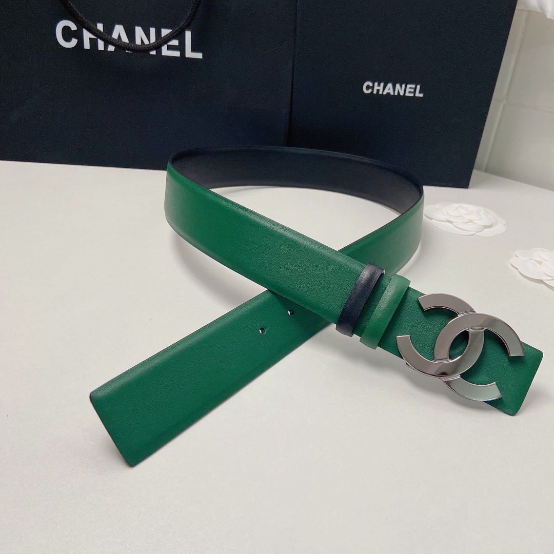 小香4.0Cm双面小牛皮与精品贵金属