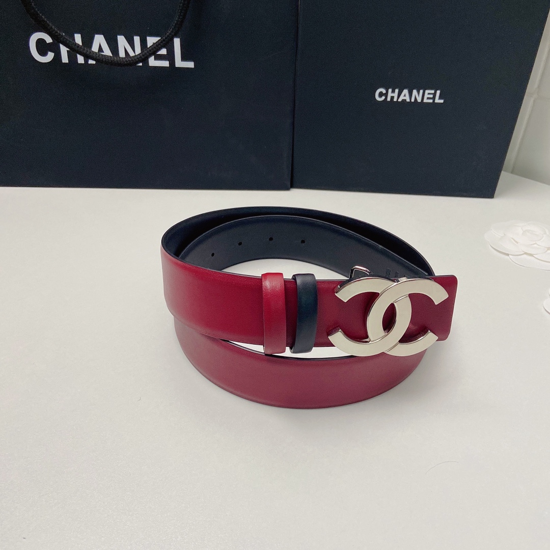 小香4.0Cm双面小牛皮与精品贵金属