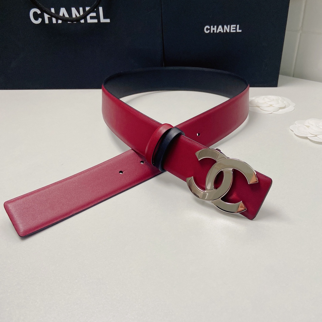 小香4.0Cm双面小牛皮与精品贵金属