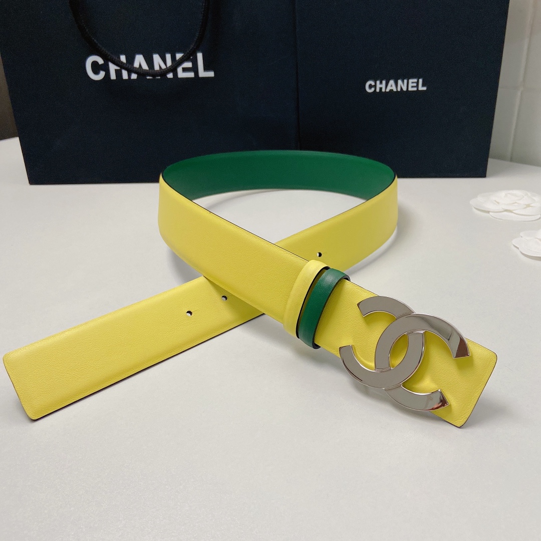 小香4.0Cm双面小牛皮与精品贵金属