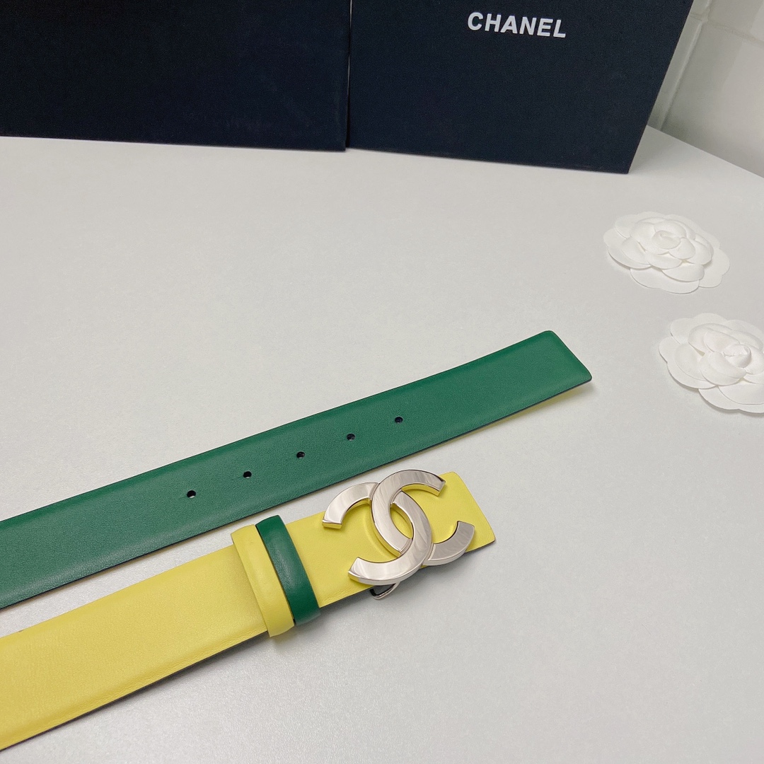 小香4.0Cm双面小牛皮与精品贵金属