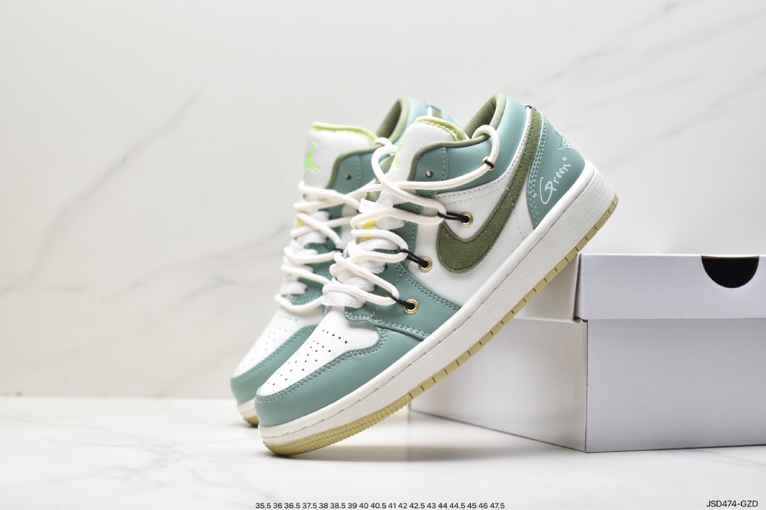 200 Air Jordan 1 Low 绑带白黑蓝 553560-062