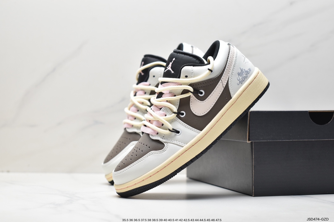 200 Air Jordan 1 Low 绑带白黑蓝 553560-062