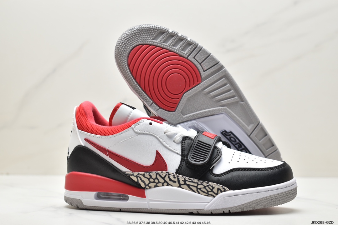 Air Jordan Legacy 312 has a staggered design CD7069-160