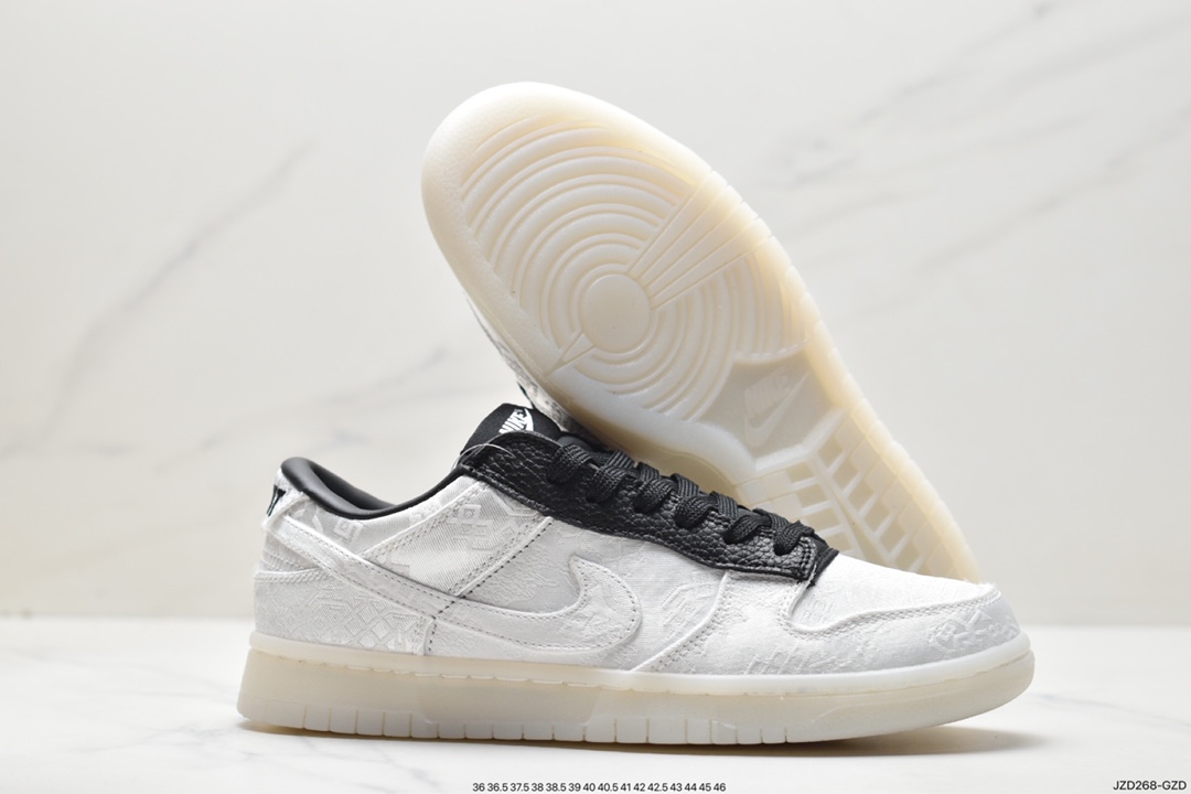 Fragment Design x Clot x Nike SB Dunk Low”20th Anniversary/White Silk” FN0315-110