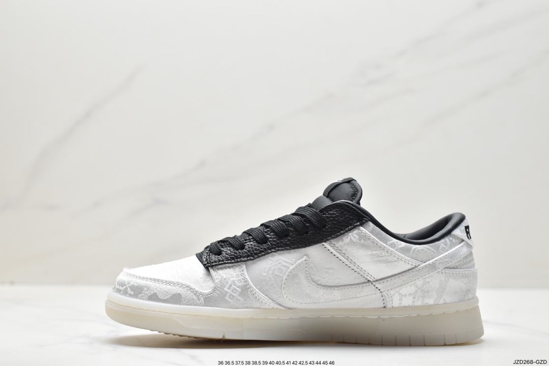 Fragment Design x Clot x Nike SB Dunk Low”20th Anniversary/White Silk” FN0315-110