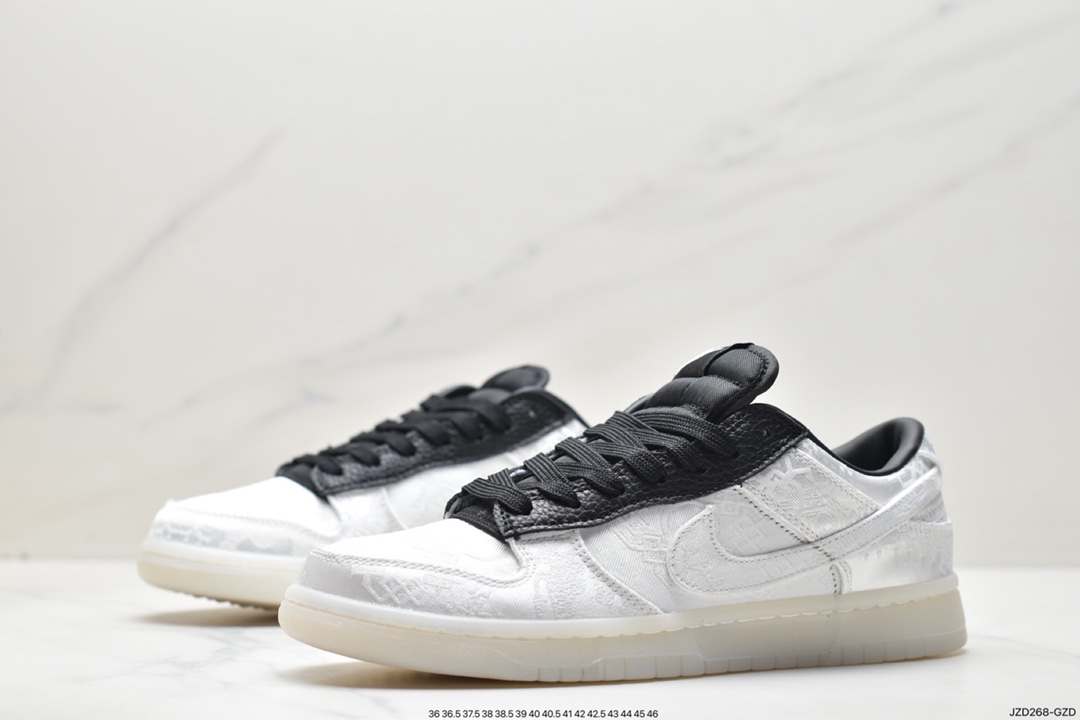 Fragment Design x Clot x Nike SB Dunk Low”20th Anniversary/White Silk” FN0315-110