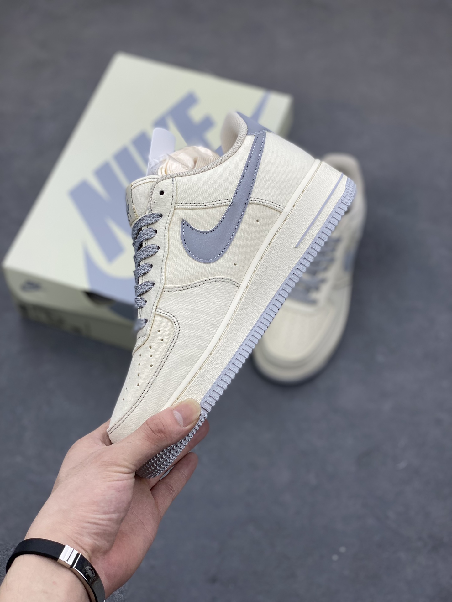 Nike Air Force 1 Low '07 Canvas Sneaker - Light Bone/Grey 4 i1687199788 5079 2