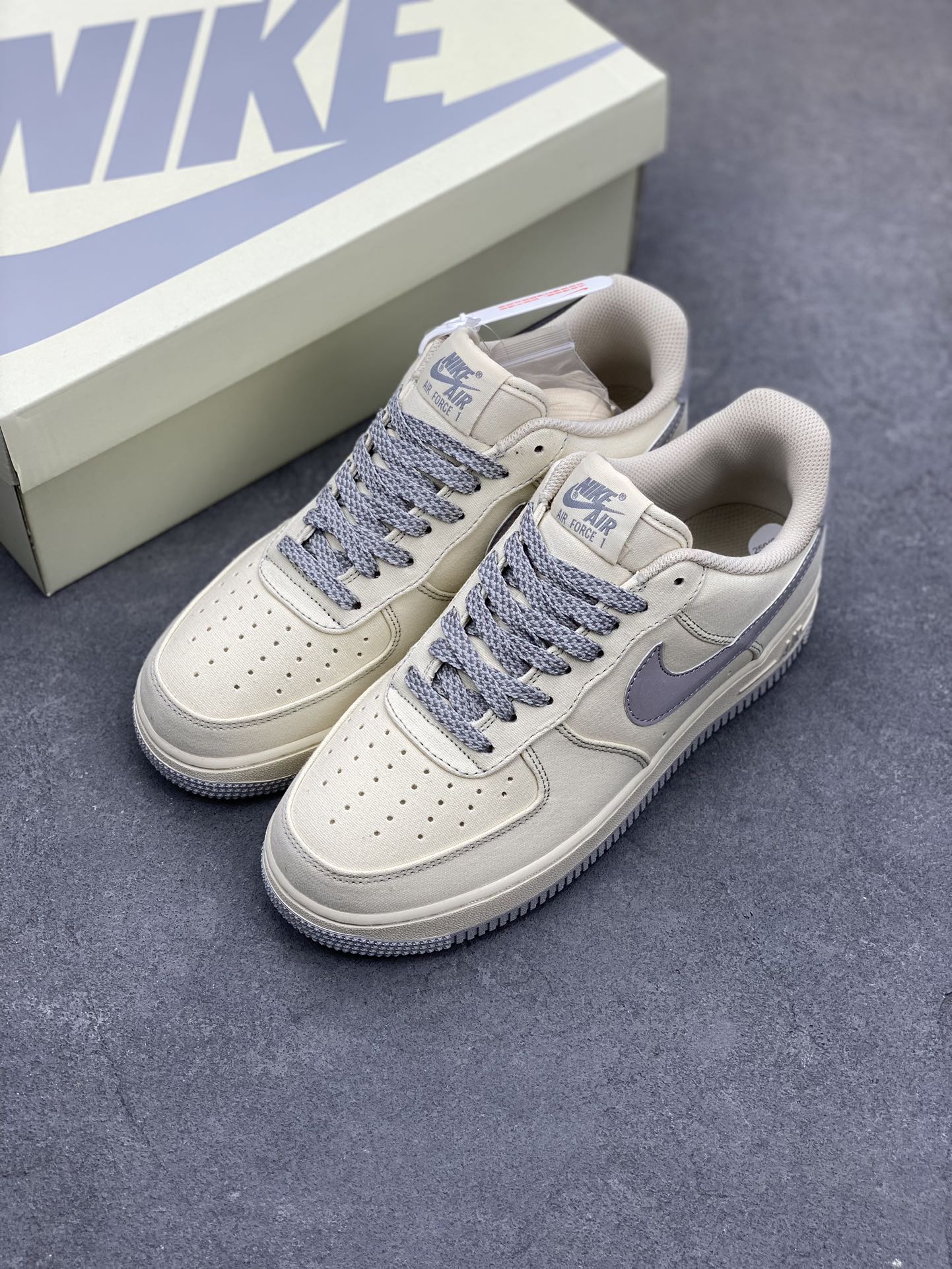 Nike Air Force 1 Low '07 Canvas Sneaker - Light Bone/Grey 9 i1687199788 7556 7