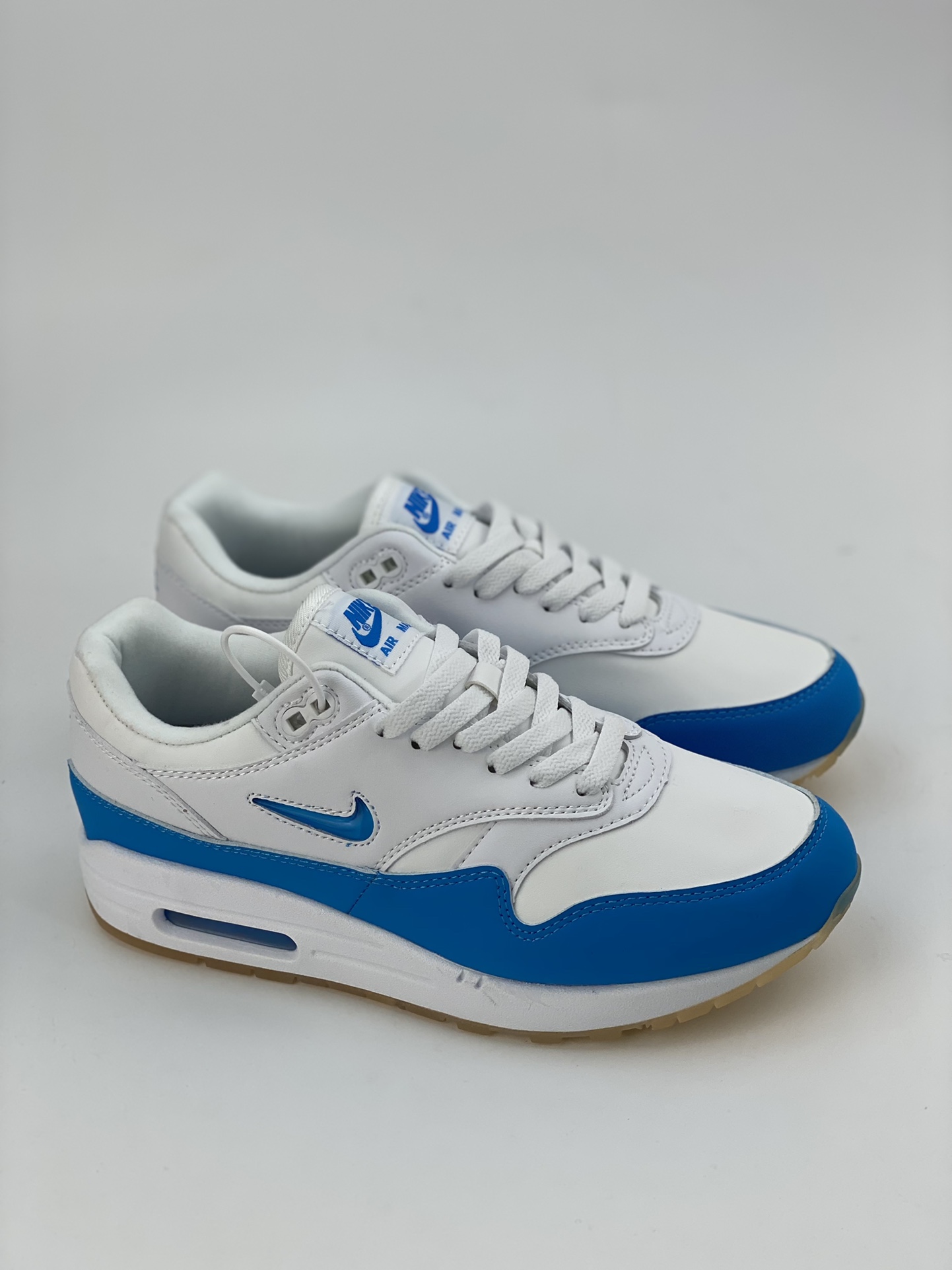 Nike Air Max 1 JW replica white and blue pure original version retro casual running shoes 918354-102