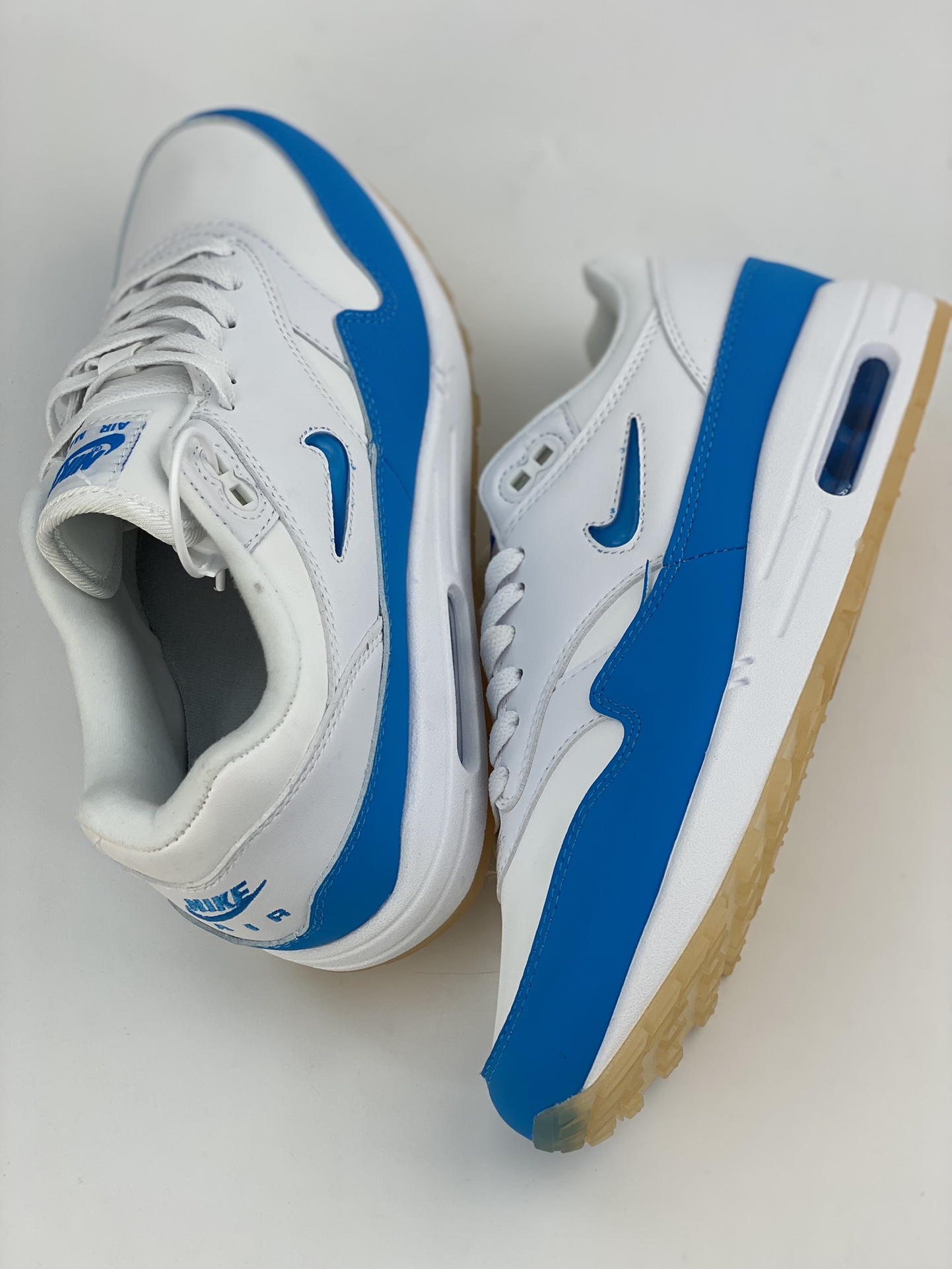 Nike Air Max 1 JW replica white and blue pure original version retro casual running shoes 918354-102