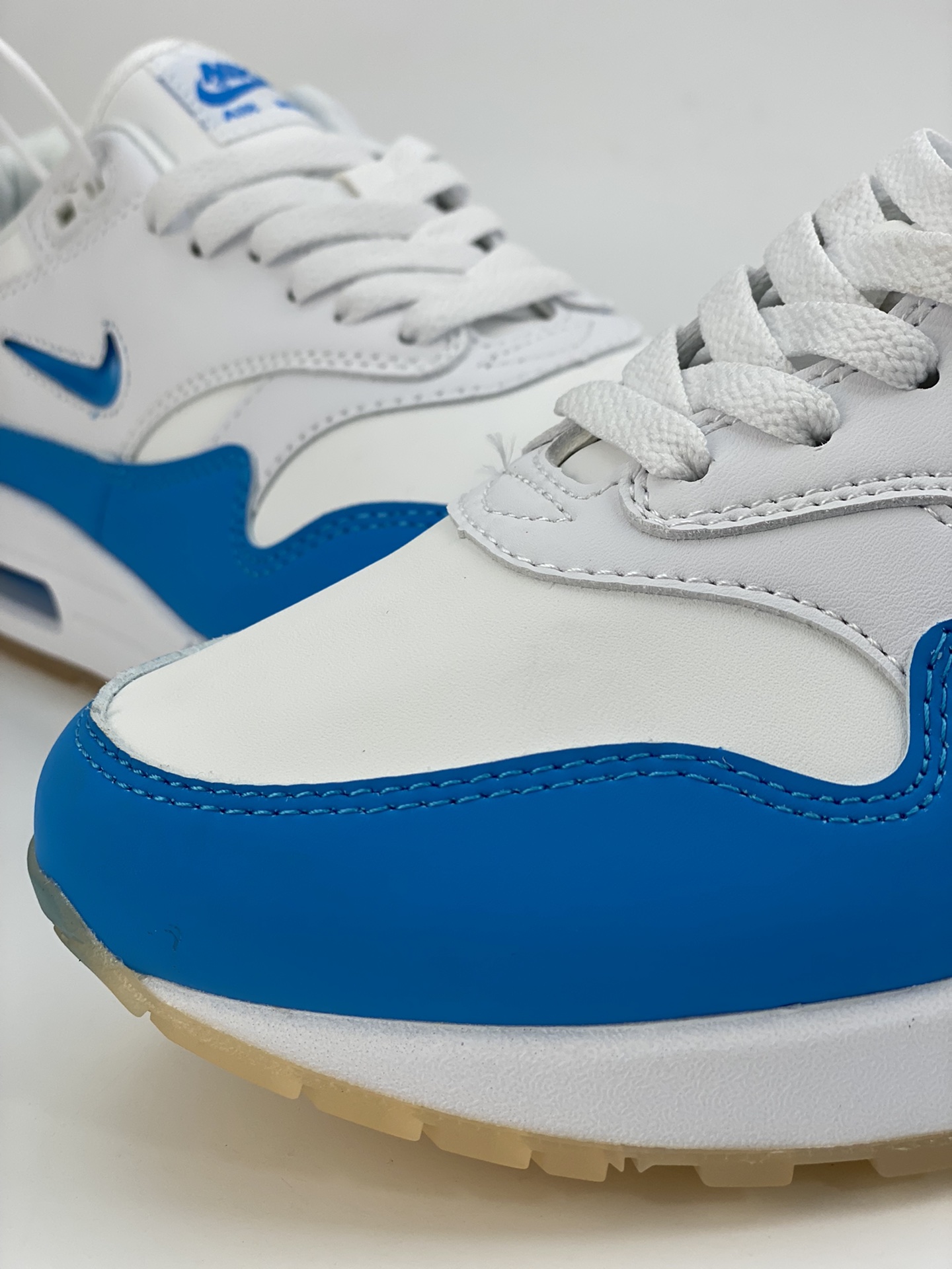 Nike Air Max 1 JW replica white and blue pure original version retro casual running shoes 918354-102