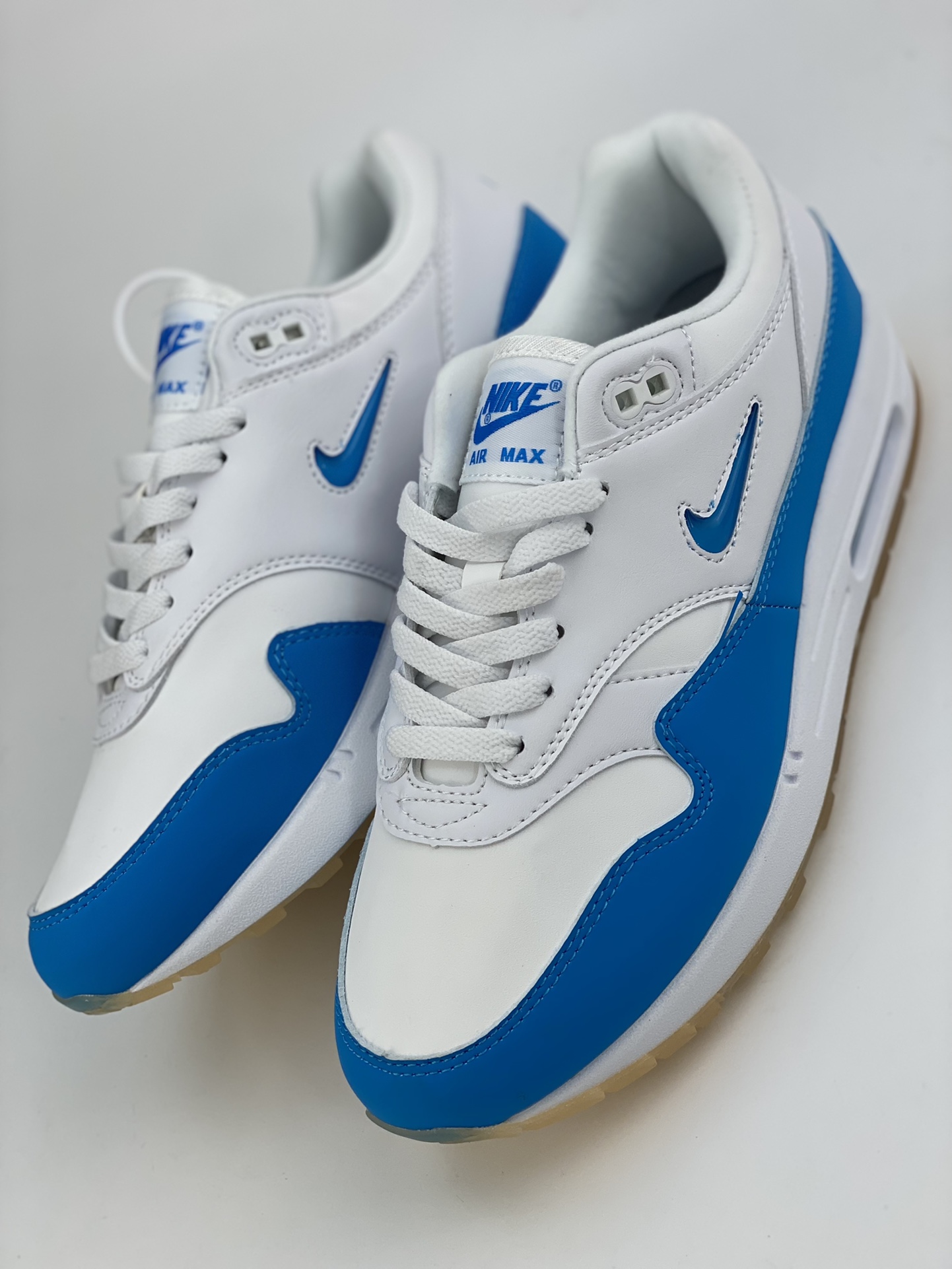 Nike Air Max 1 JW replica white and blue pure original version retro casual running shoes 918354-102