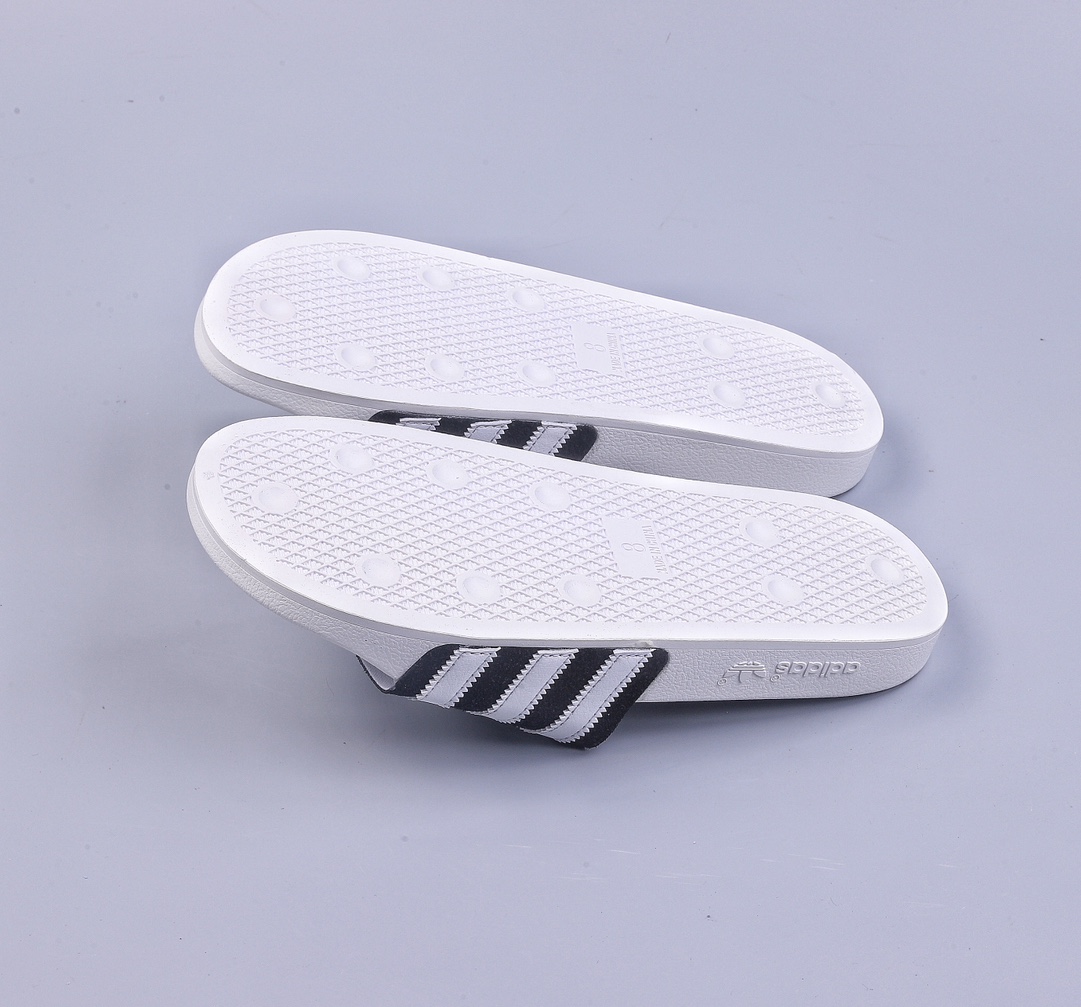 Fog Fear OF God Originals Adilette Jerry same style casual slippers black and white color matching BD7592