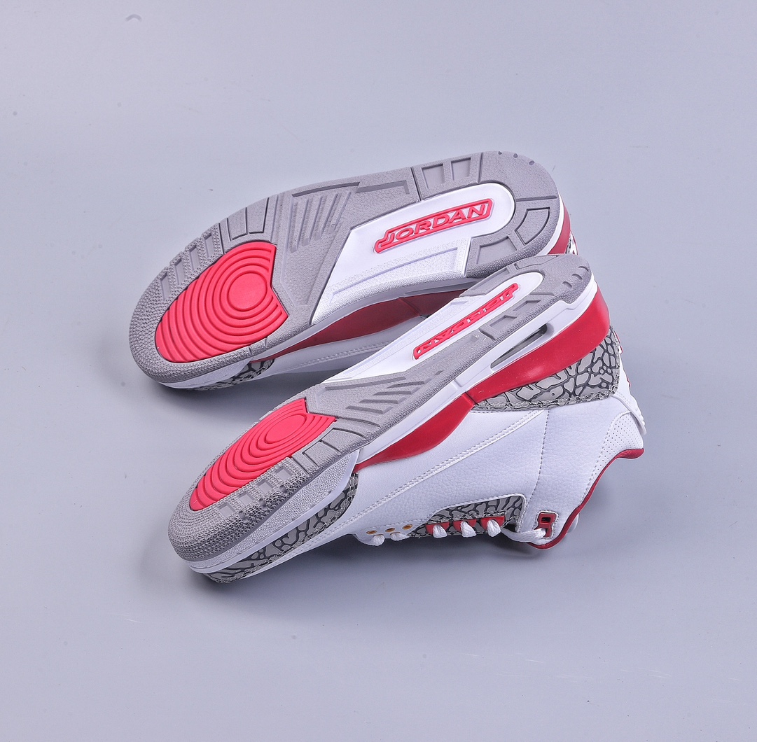 240 S Air Jordan AJ3 Retro 白酒红 红雀原楦原纸板开发 CT8532-126