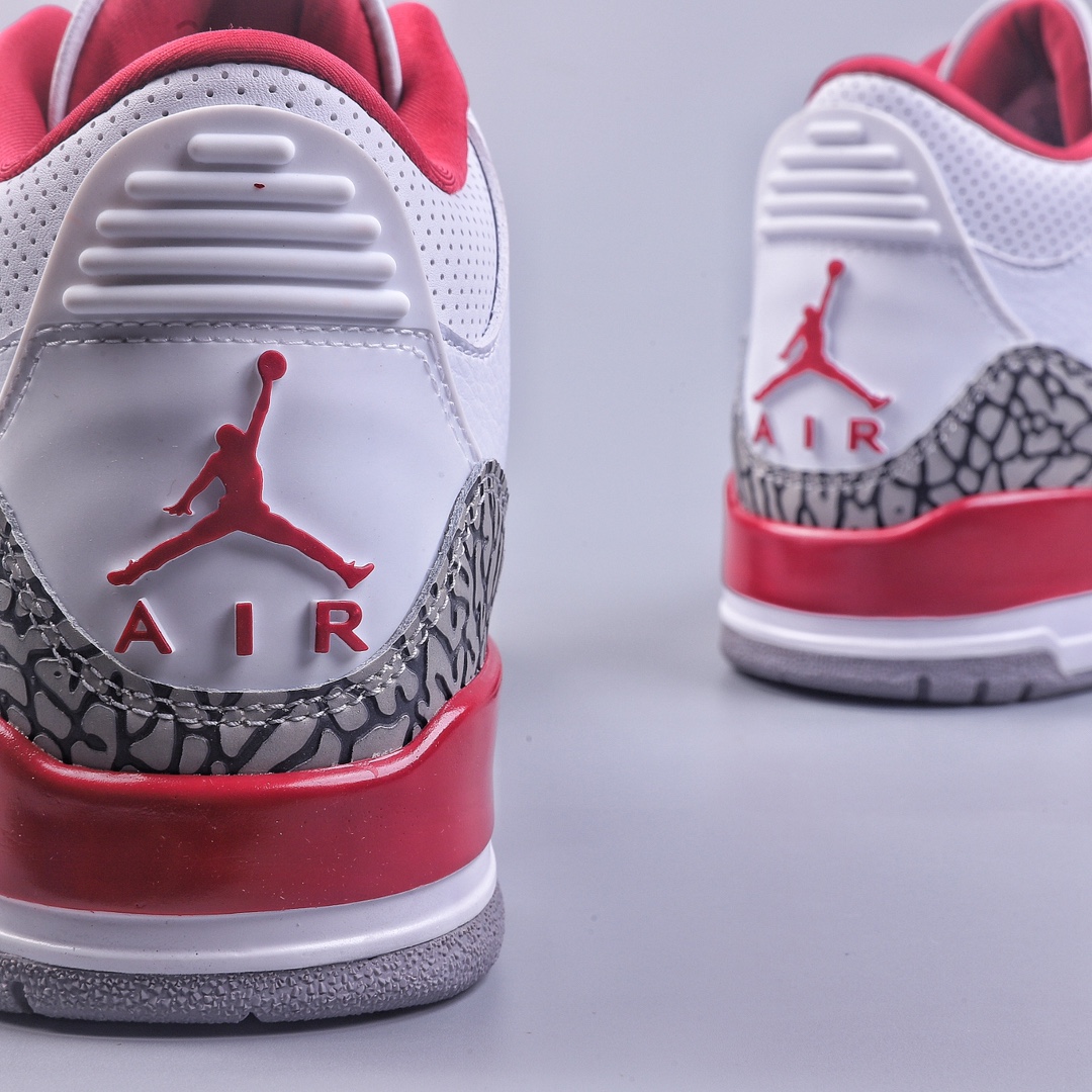 240 S Air Jordan AJ3 Retro 白酒红 红雀原楦原纸板开发 CT8532-126