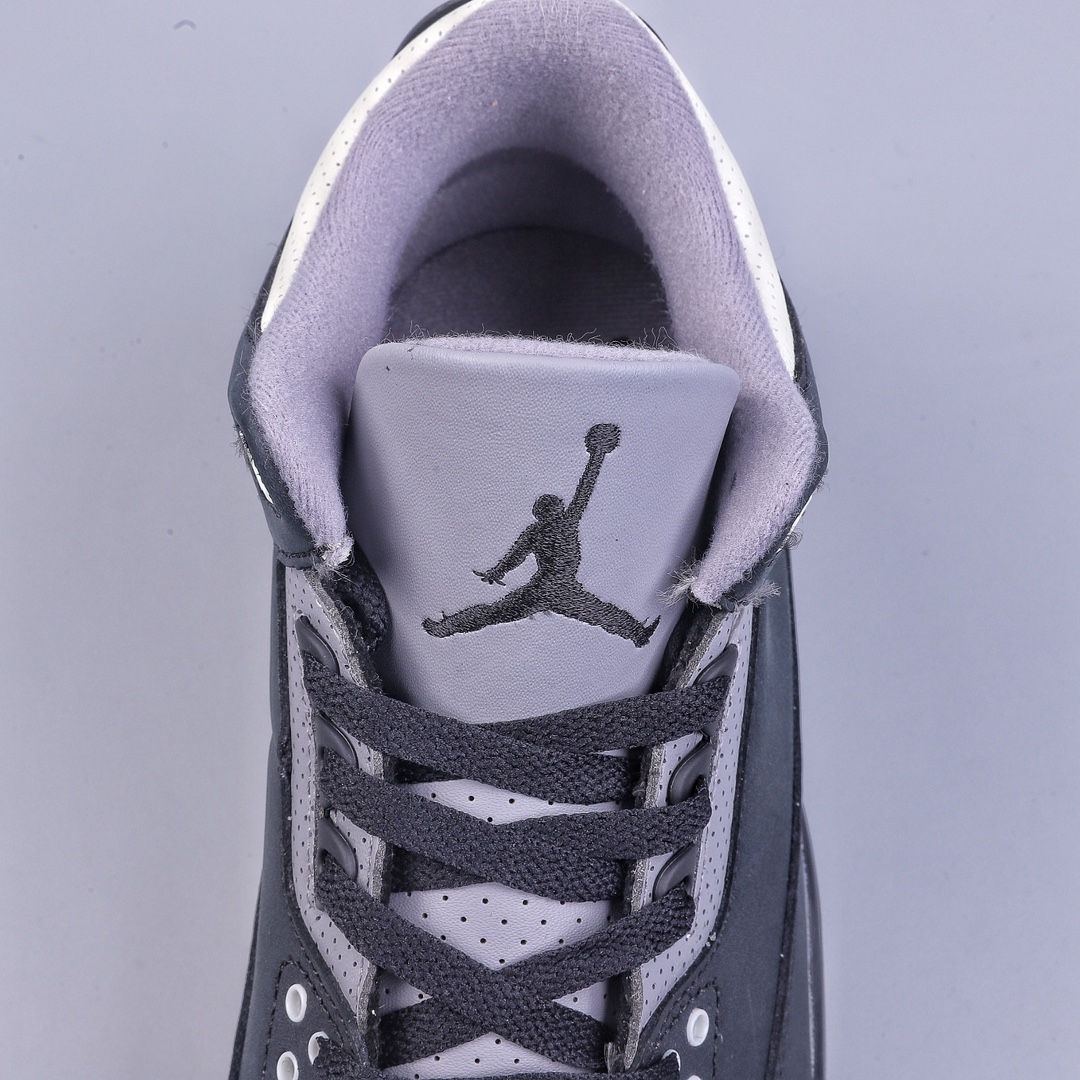 240 5A Air Jordan 3 Retro ”Off Noir” AJ3 乔3做旧黑水泥 CK9246-001