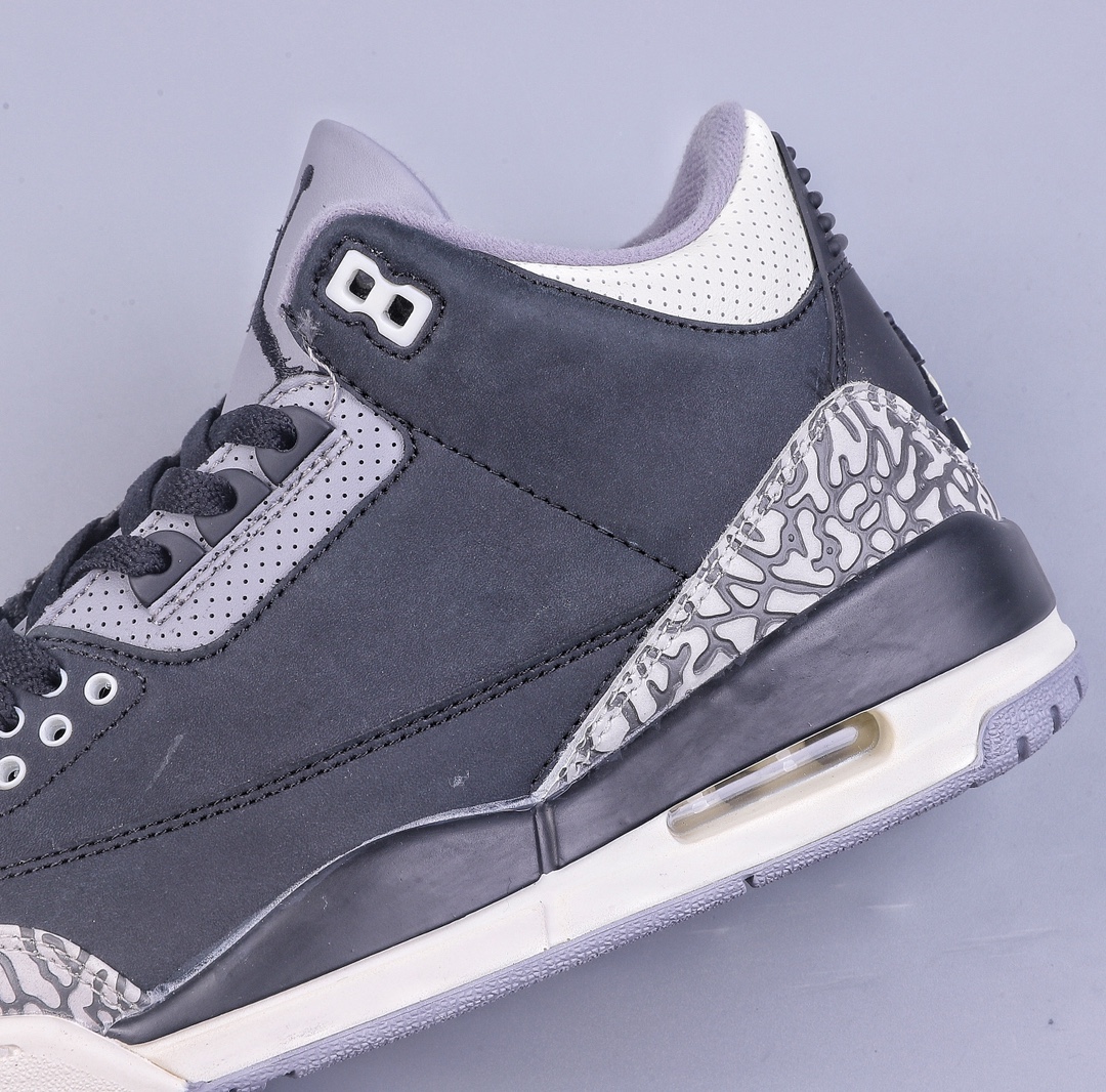 240 5A Air Jordan 3 Retro ”Off Noir” AJ3 乔3做旧黑水泥 CK9246-001