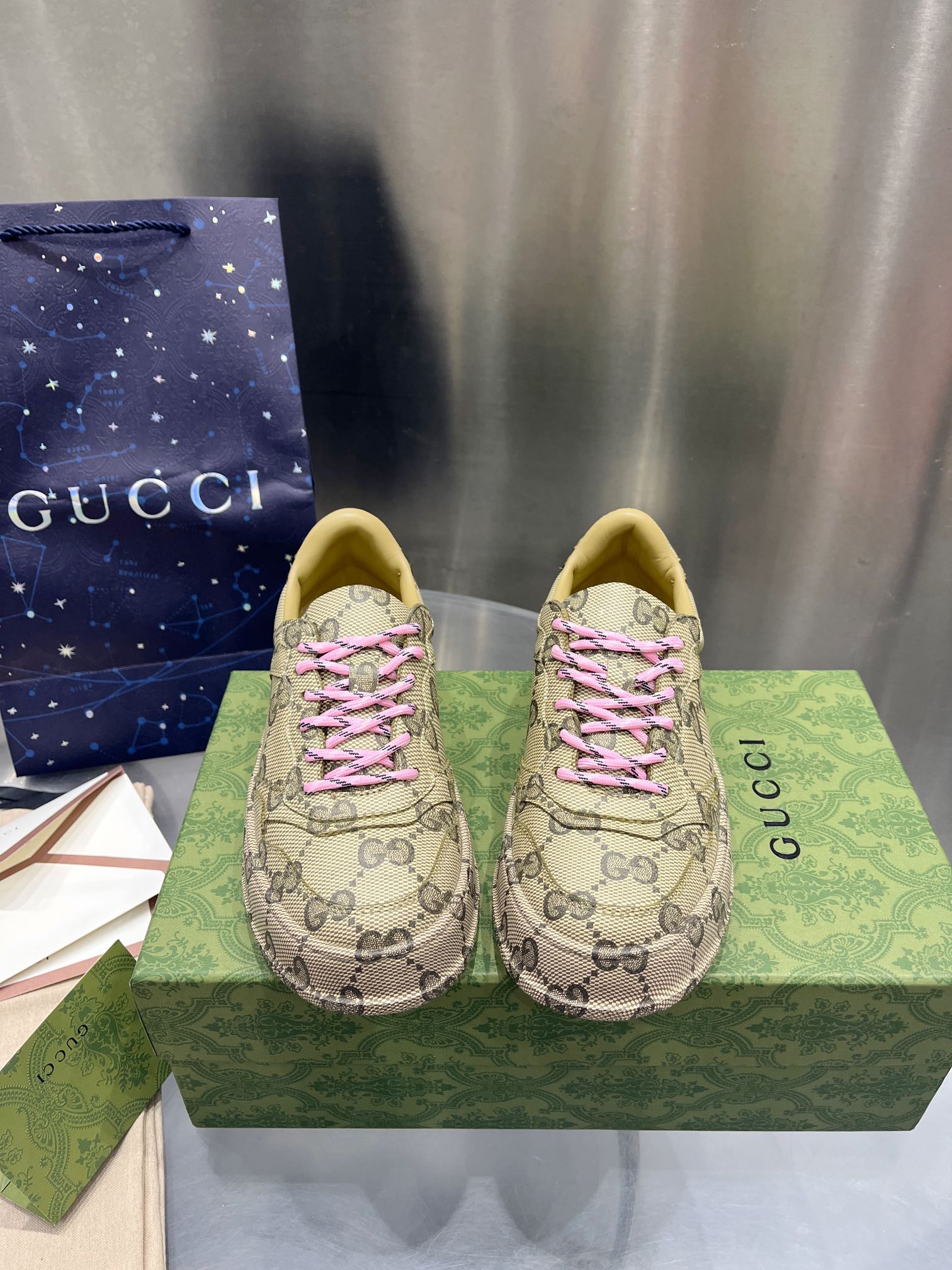 Gucci Buty sportowe Buty codzienne Unisex Prawdziwa skóra Casual