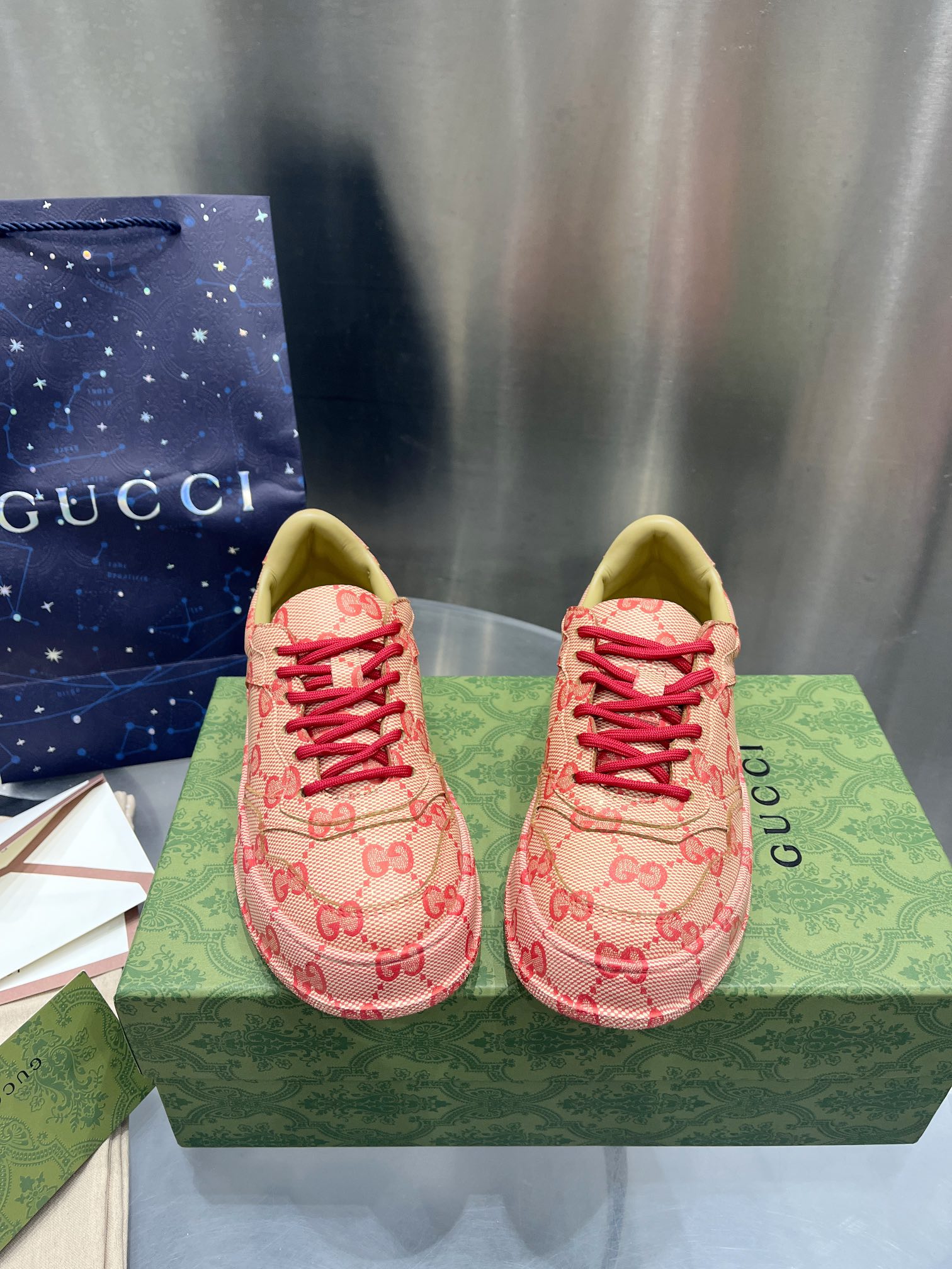 Gucci Buty sportowe Buty codzienne Najwyższa jakość
 Unisex Prawdziwa skóra Casual