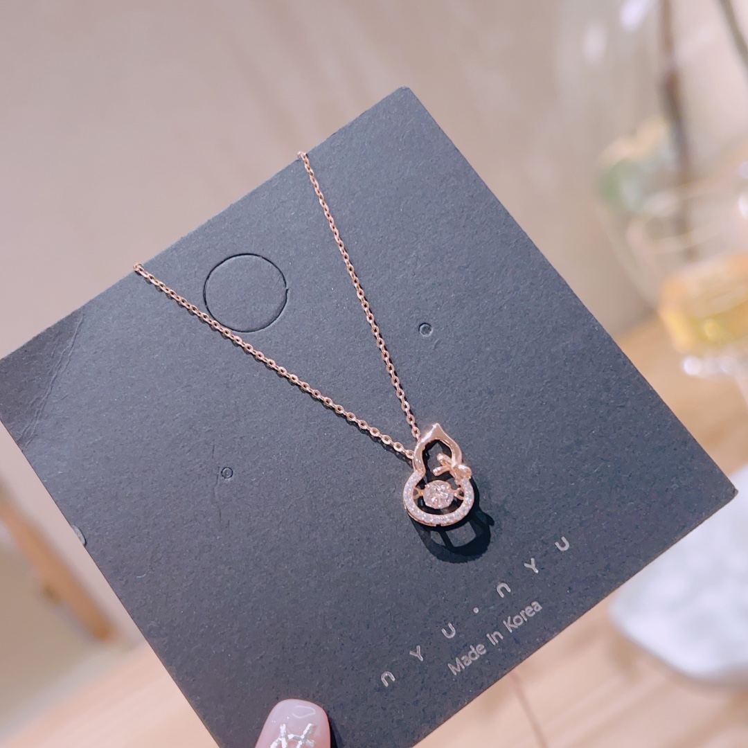 Solid Silver Necklace Korean Style Mother's Birthday Silver