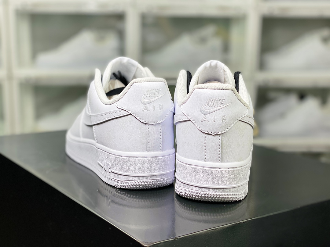 Air Force 1'07 Low Retro SP Air Force 1 low-top classic versatile casual sports sneakers ”white black light gray silk print” CW2288-111