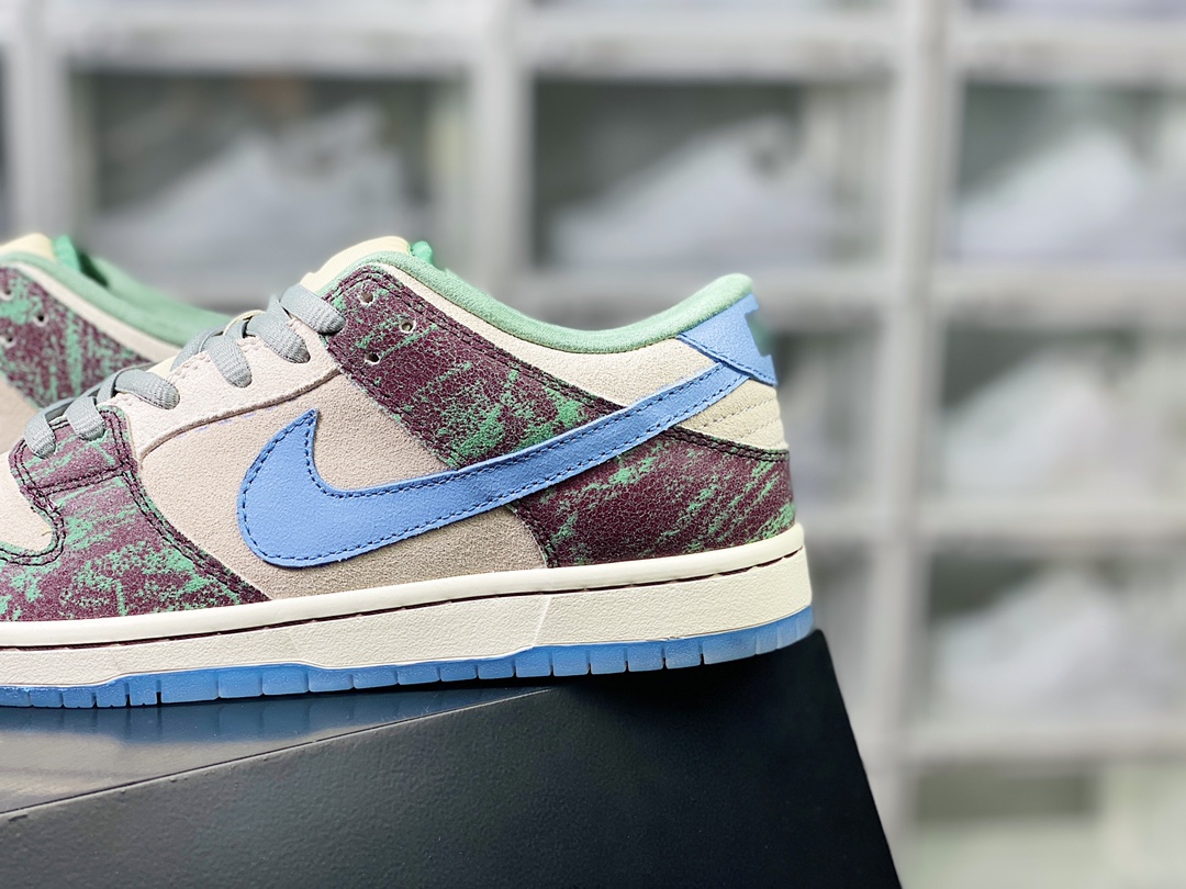 SB Dunk Low Next Nature ”Floral Tapestry” dunk series low-cut sneakers ”blue green gray” FN4193-100