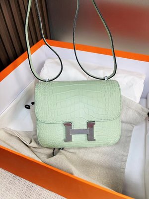 Hermes Constance AAAAA+
 Crossbody & Shoulder Bags Green Silver Hardware