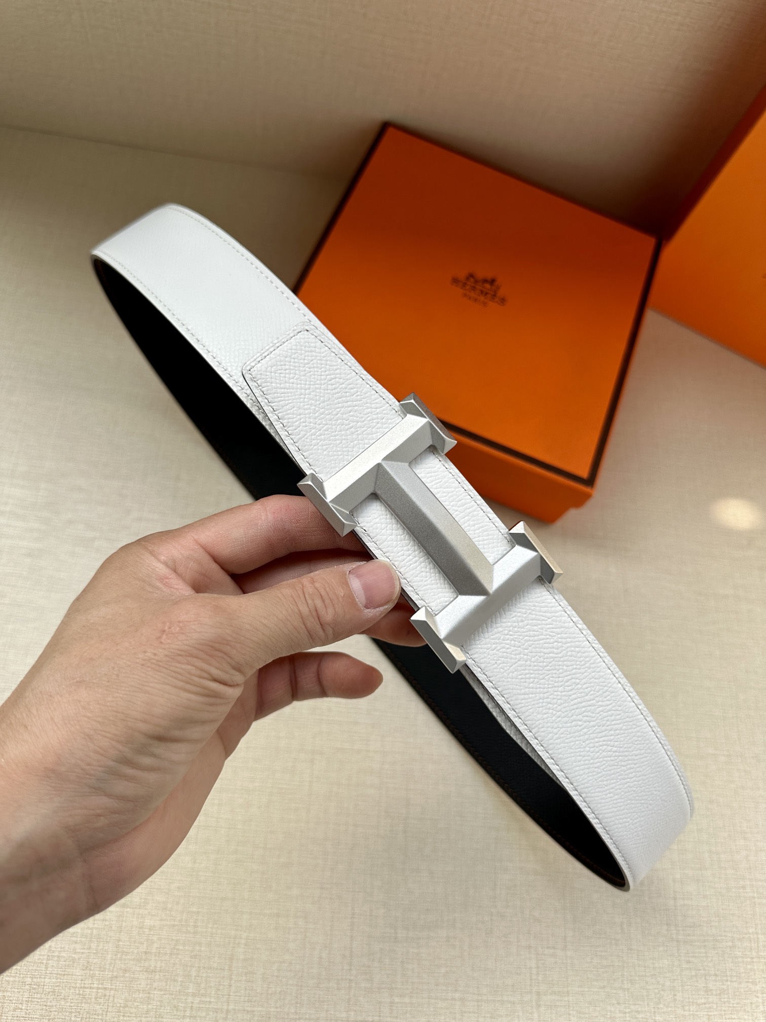 Hermes.爱马仕男款3.8cm精