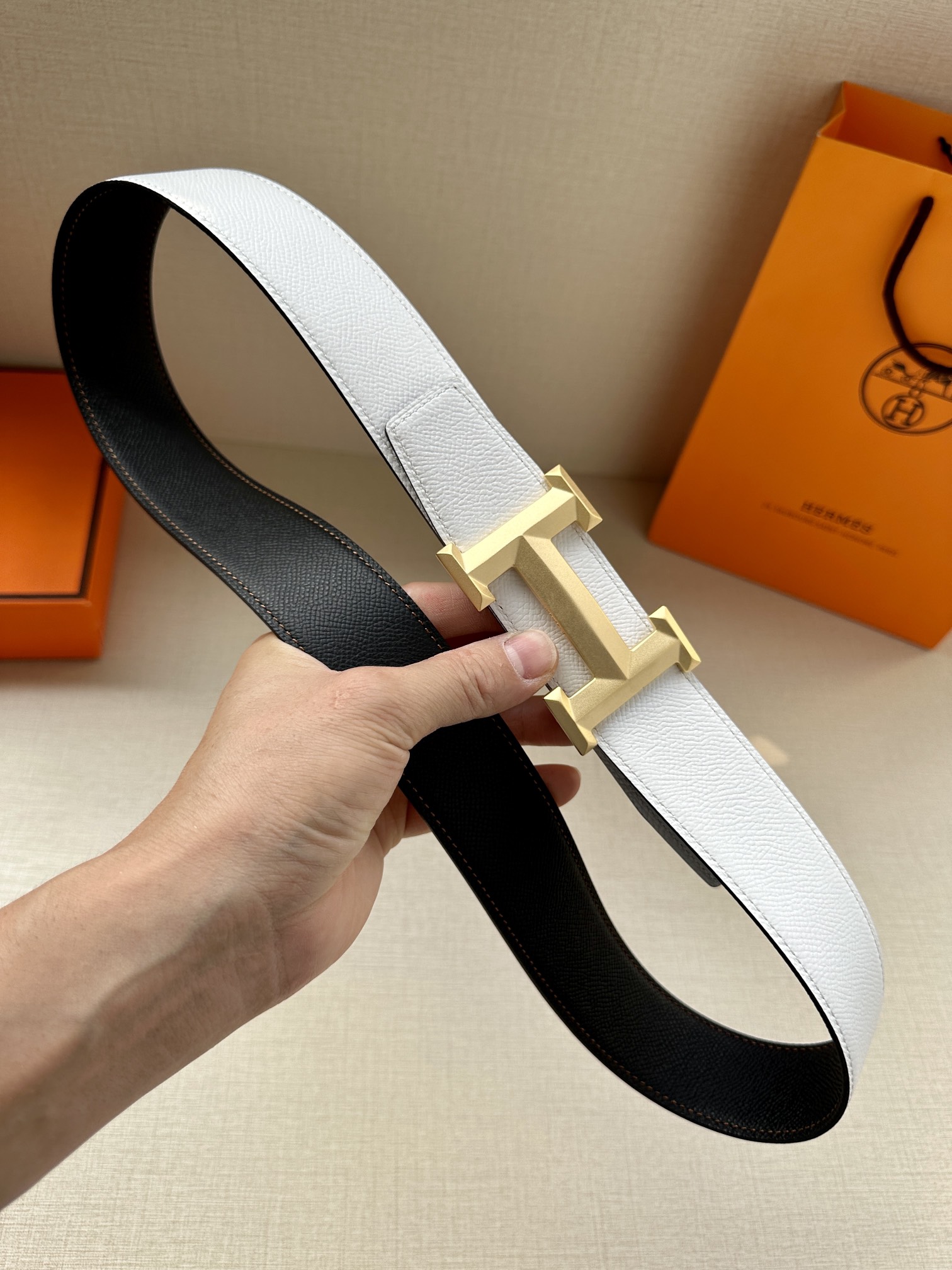 Hermes.爱马仕男款3.8cm精