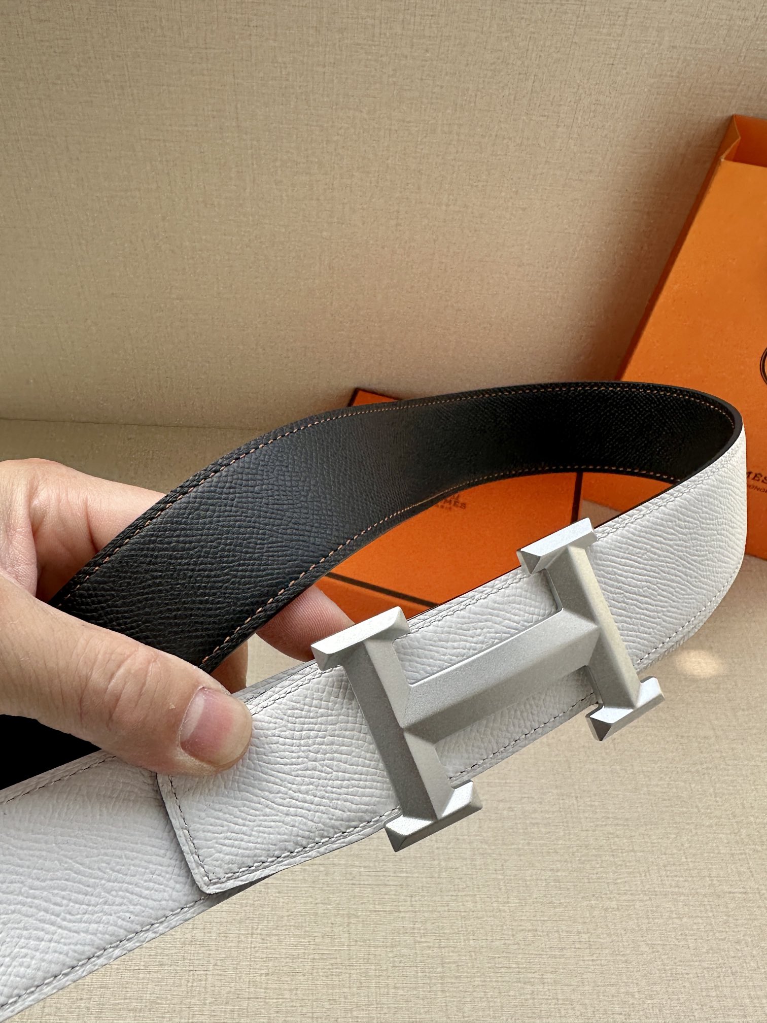 Hermes.爱马仕男款3.8cm精